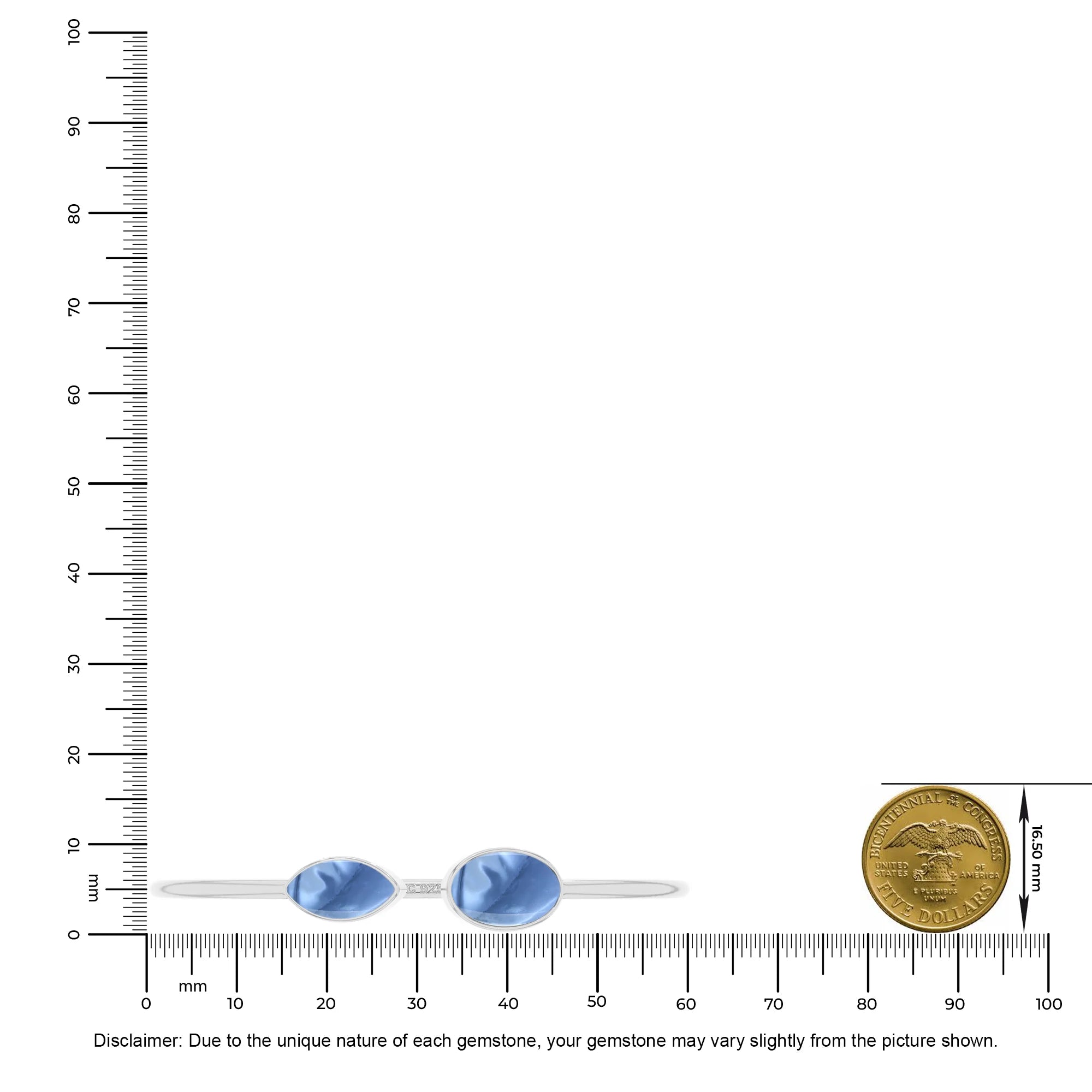 blue opal cab bracelet