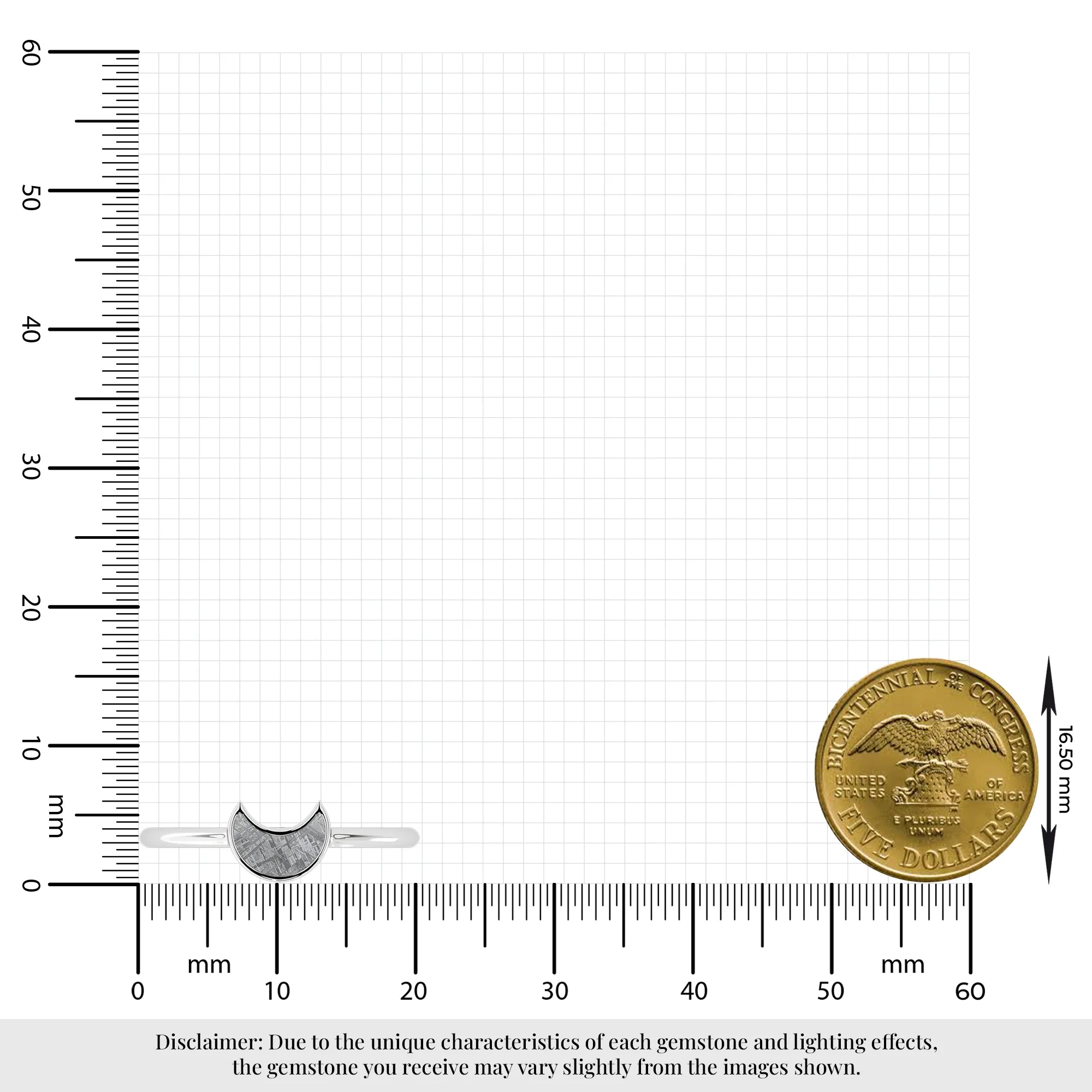 meteorite stackable bezel-set ring