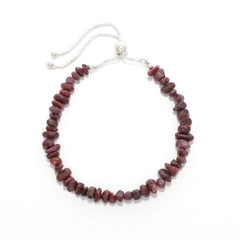 ruby rough bracelet