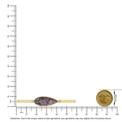 black fossil coral rough bracelet