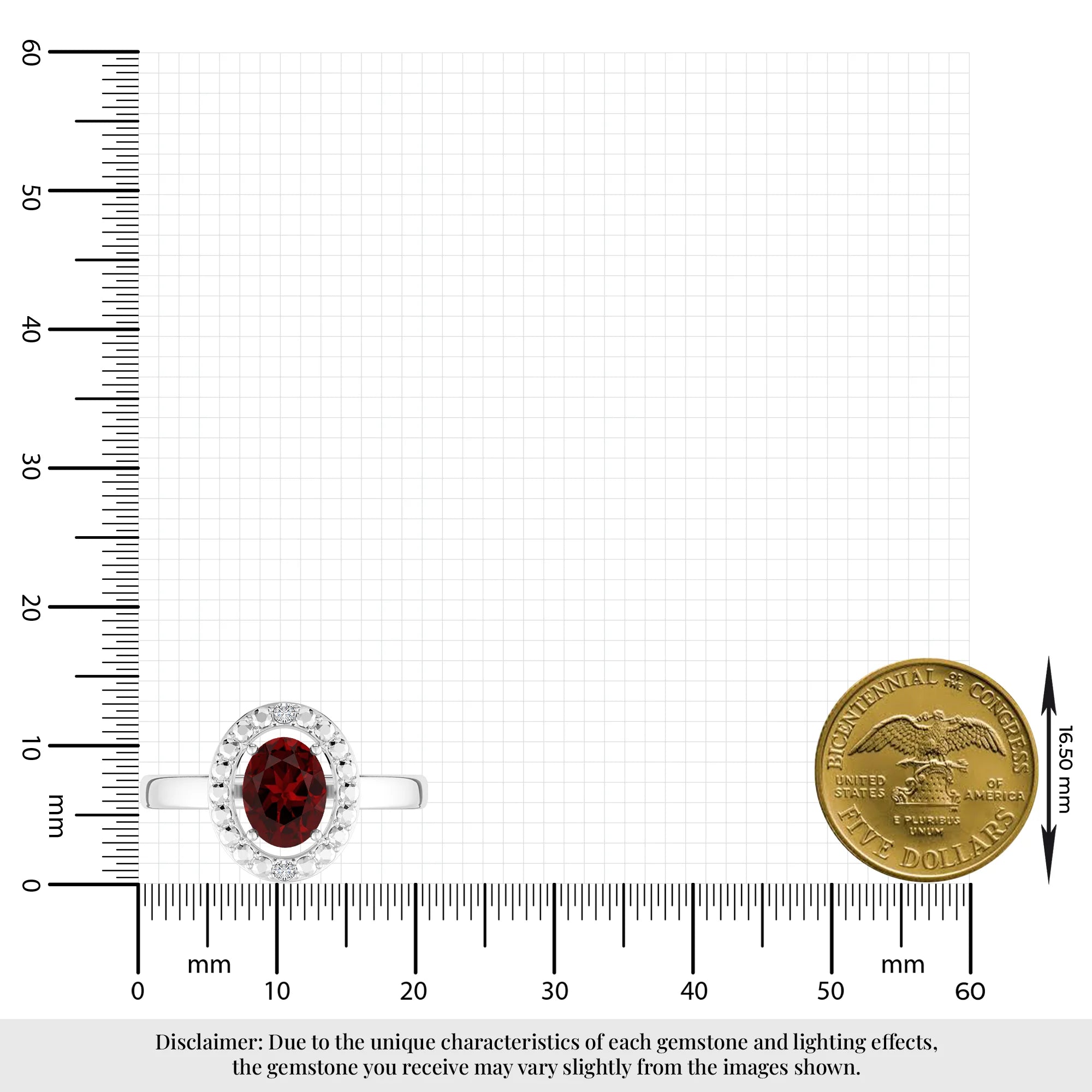 garnet prong-set ring