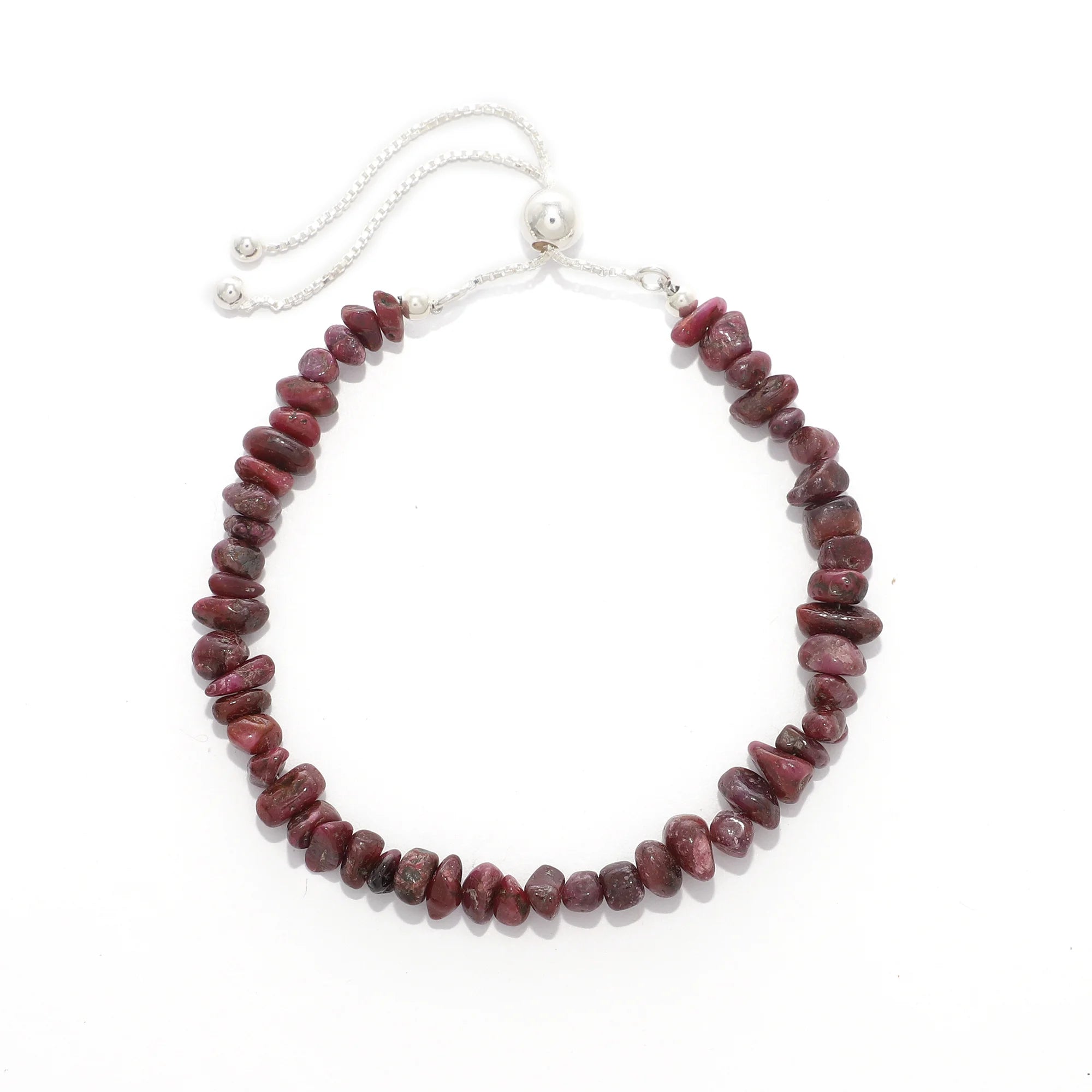 ruby rough bracelet