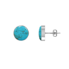 turquoise cab earrings