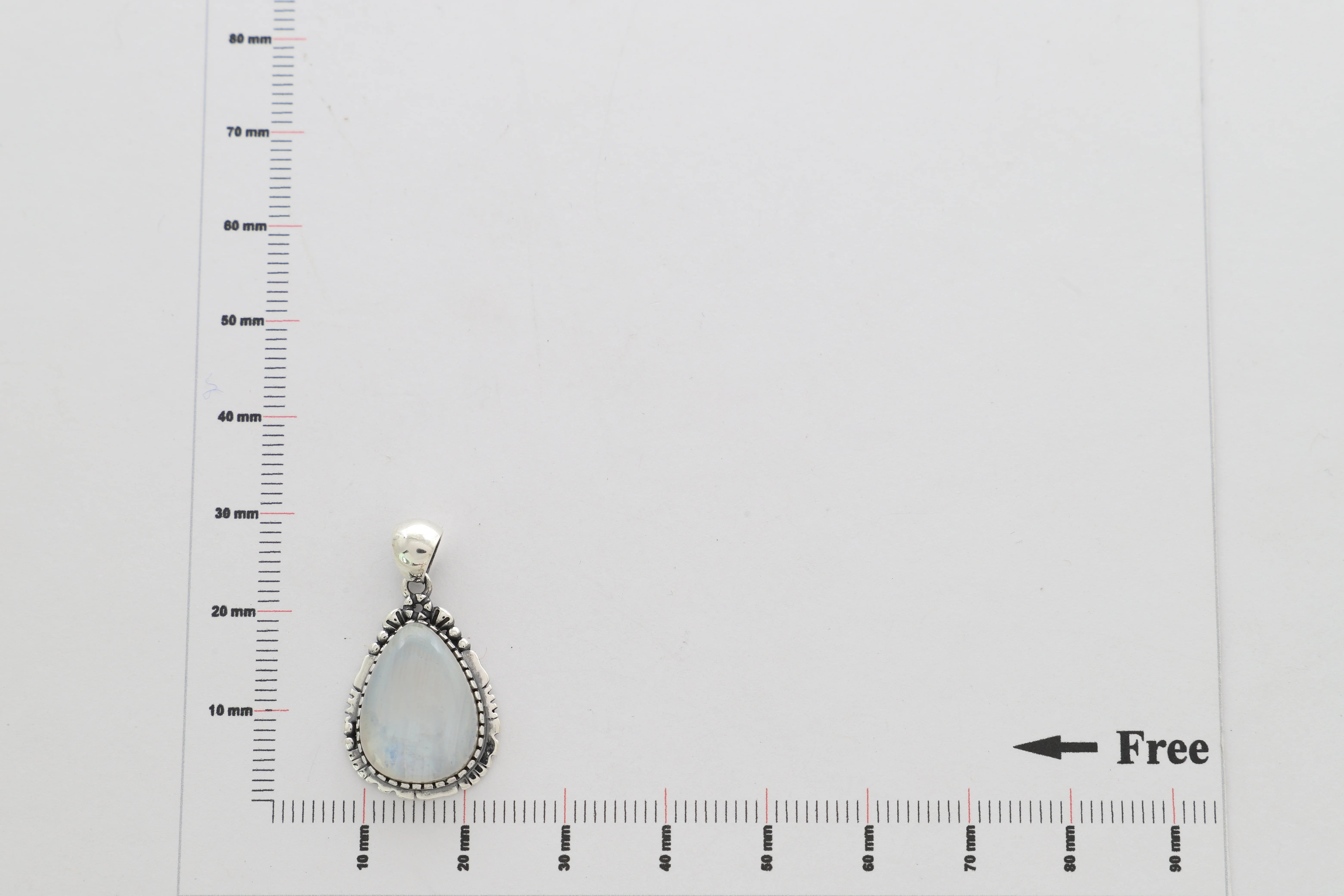 rainbow moonstone pendant