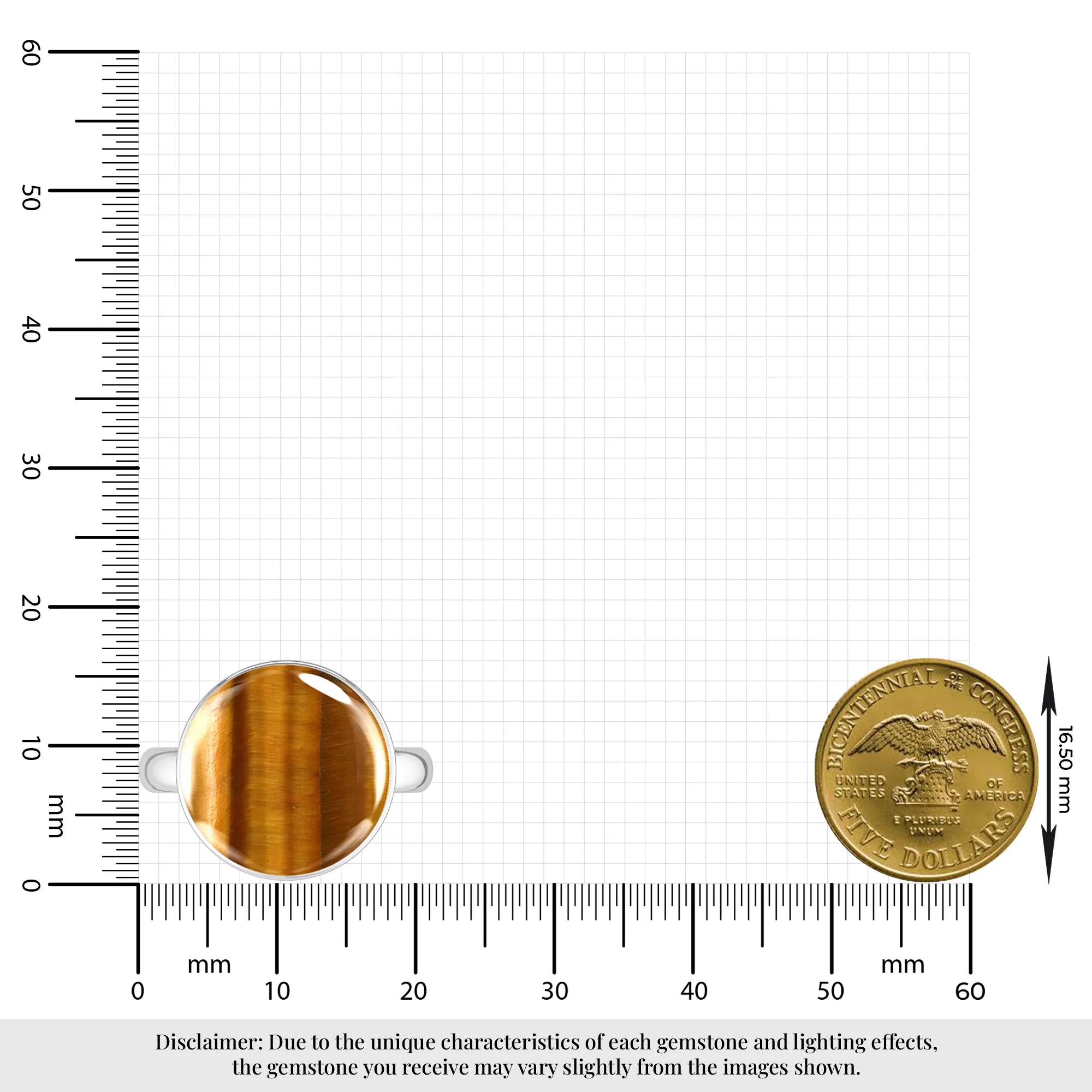 tiger-eye bezel-set ring