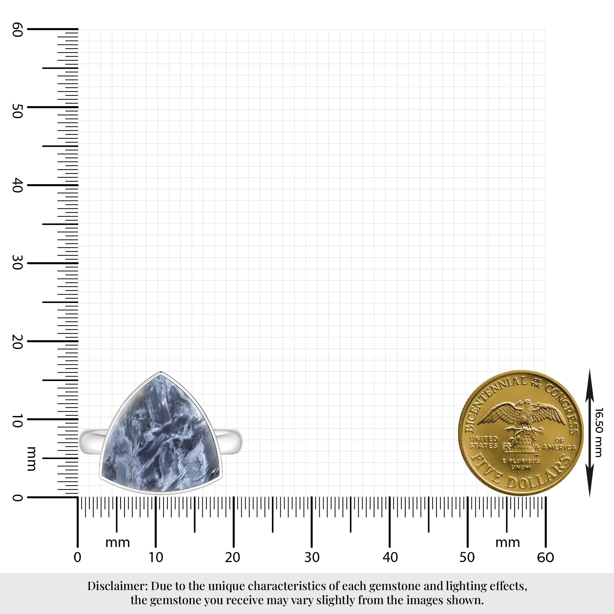 pietersite bezel-set ring