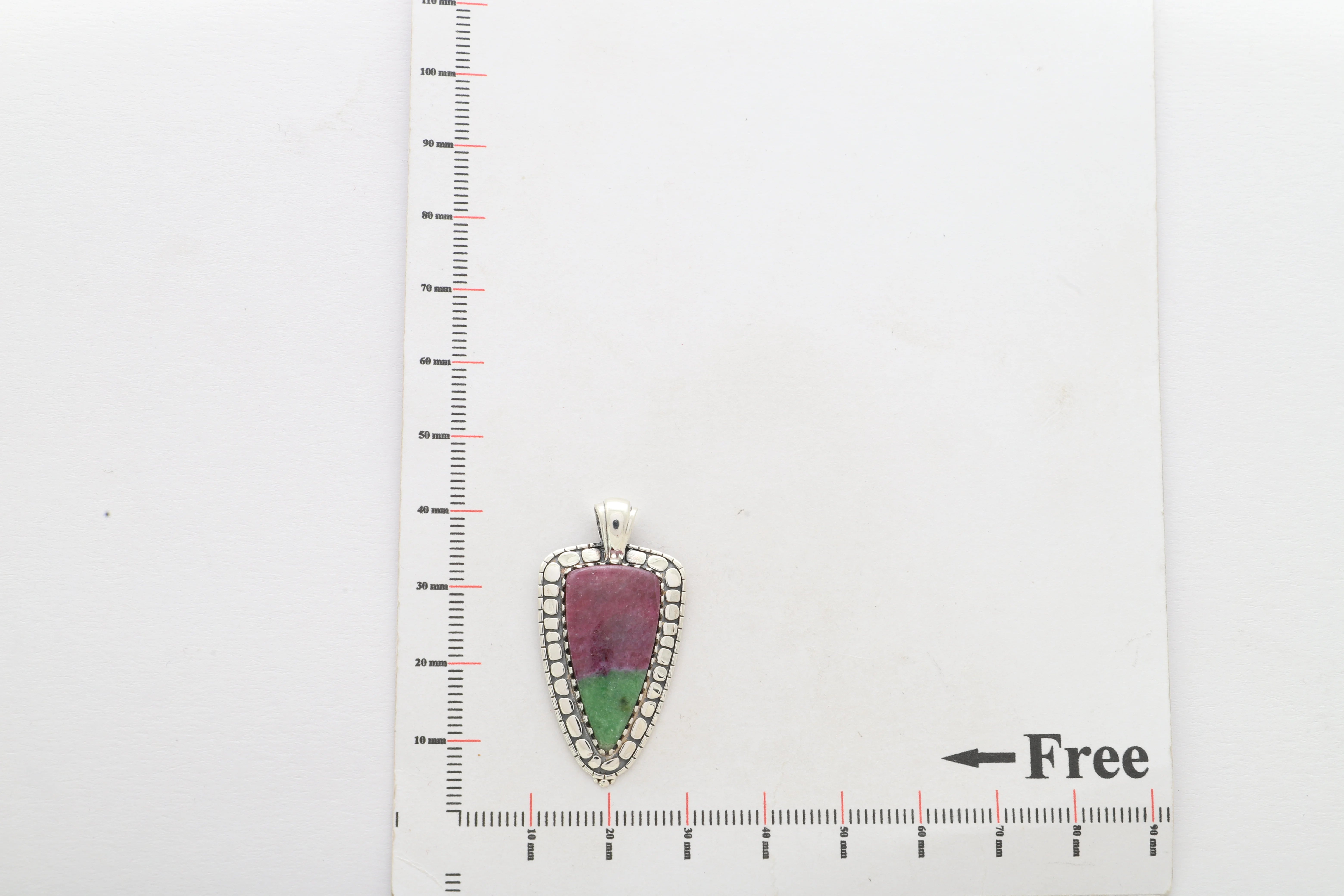 ruby zoisite pendant