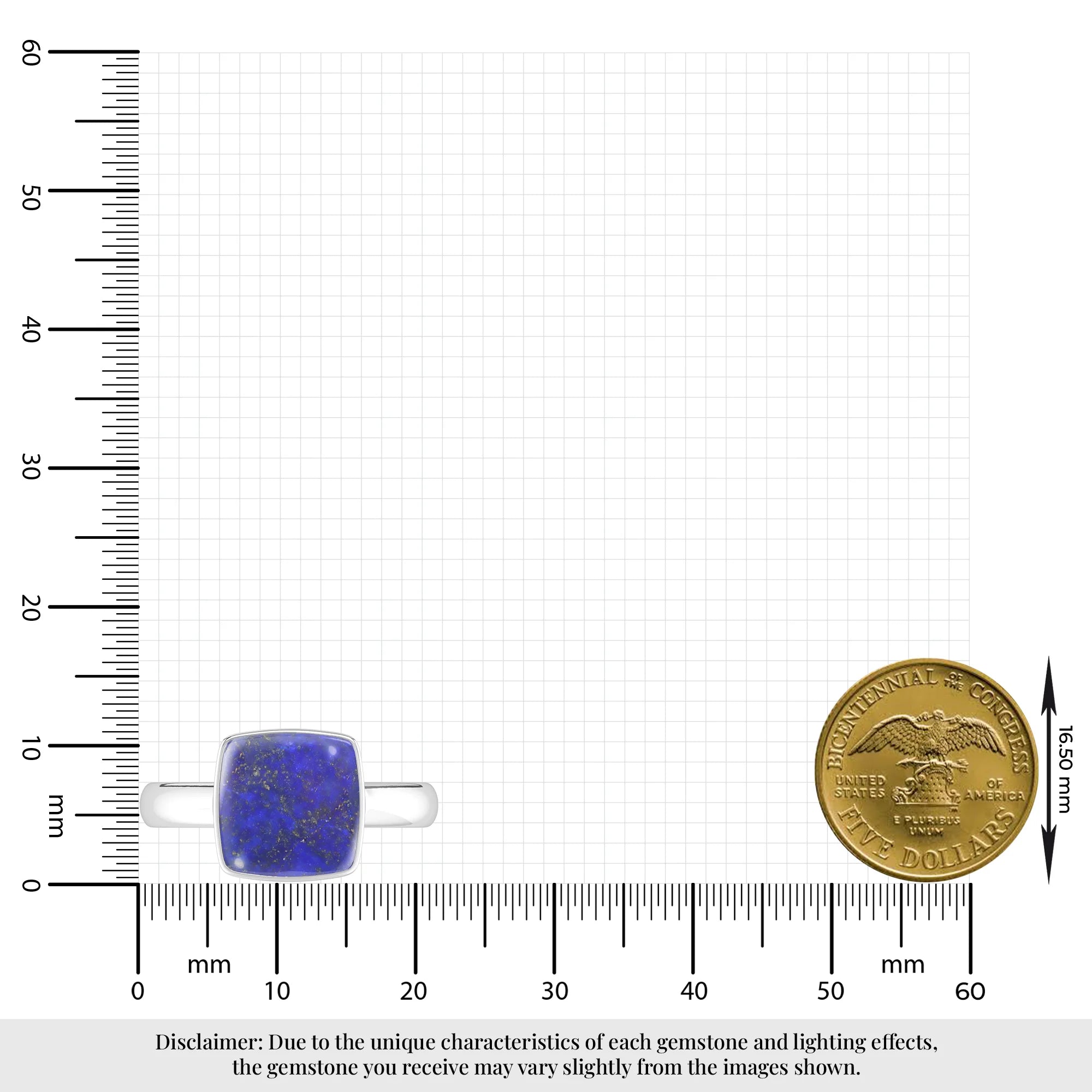 lapis-lazuli bezel-set ring