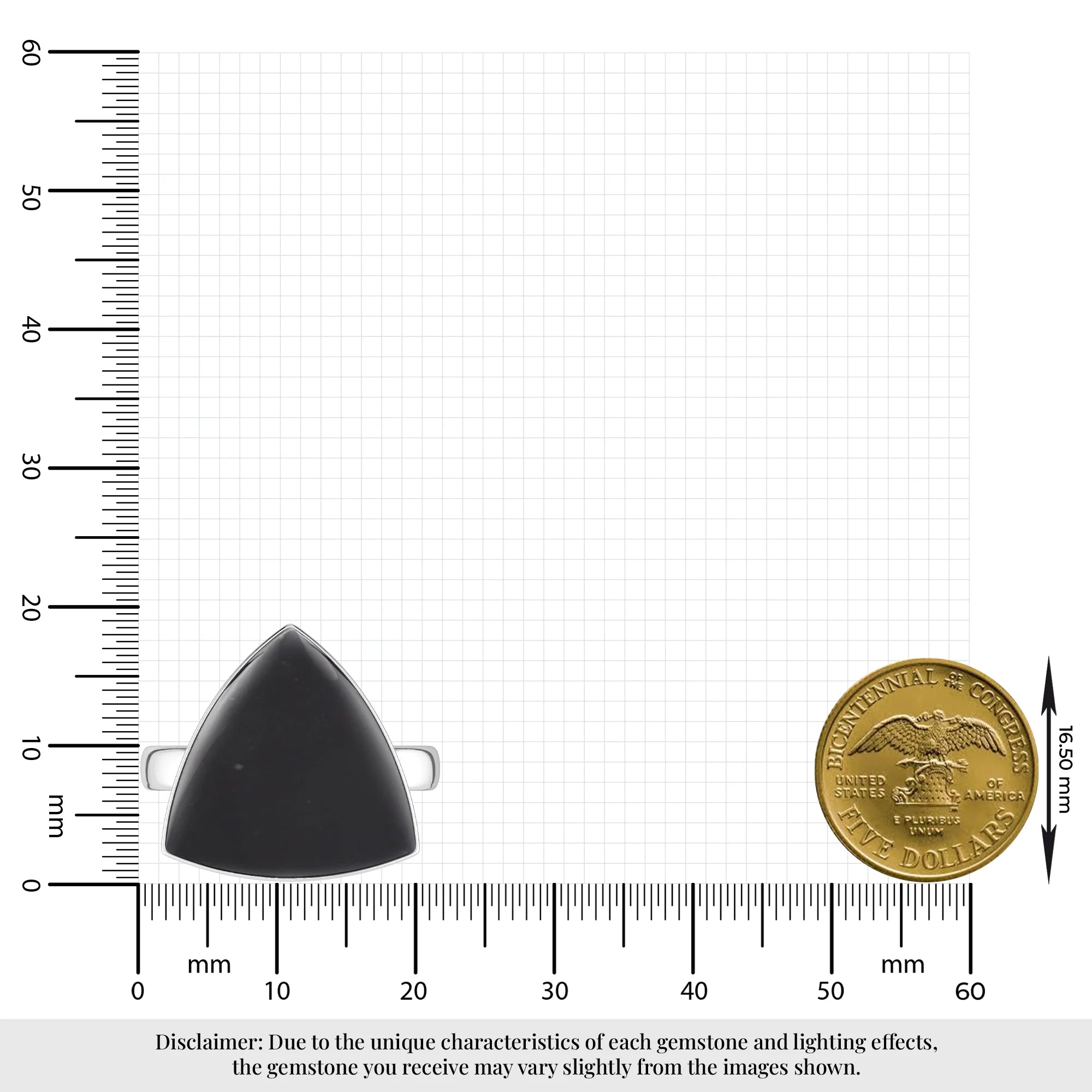 shungite bezel-set ring