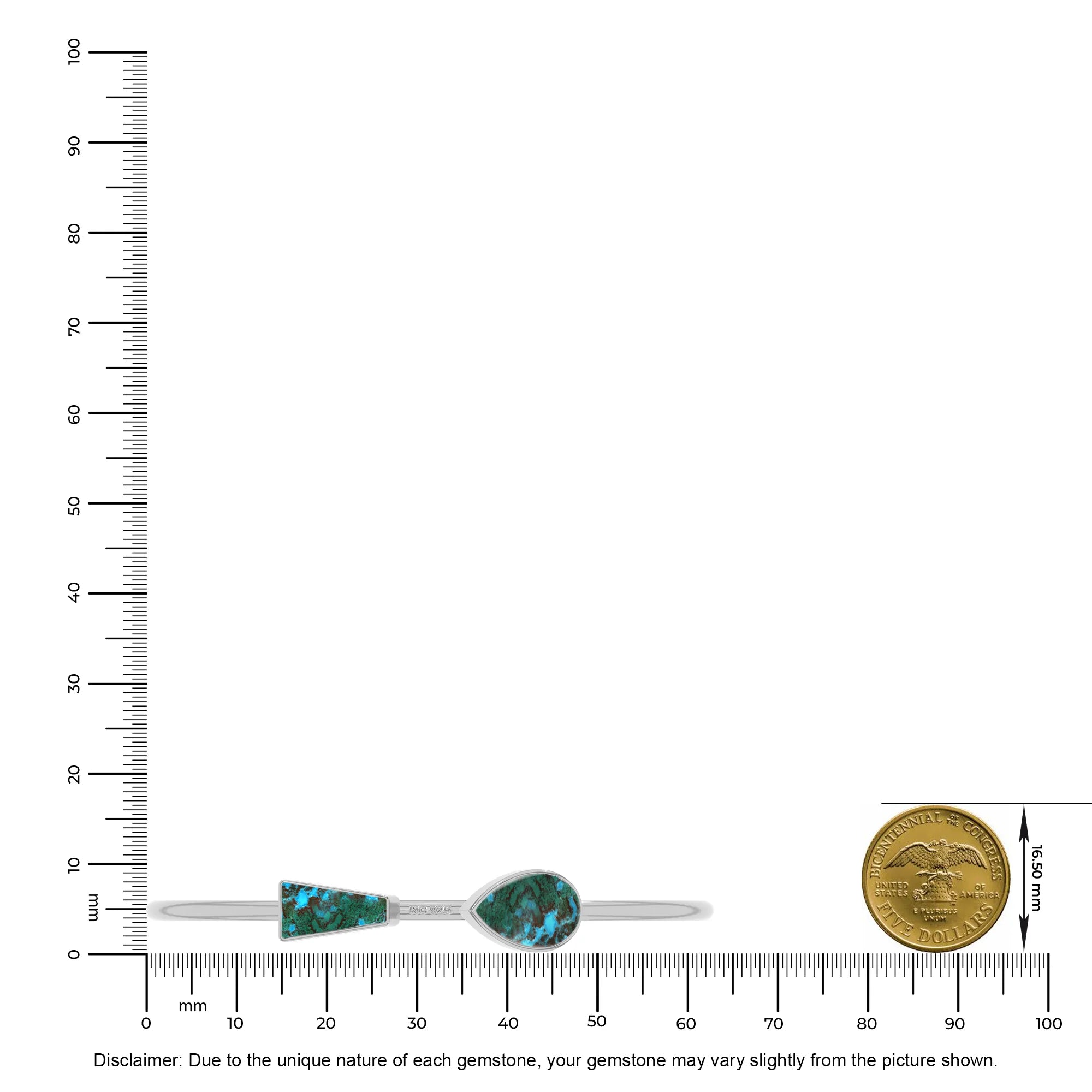 chrysocolla cab bracelet