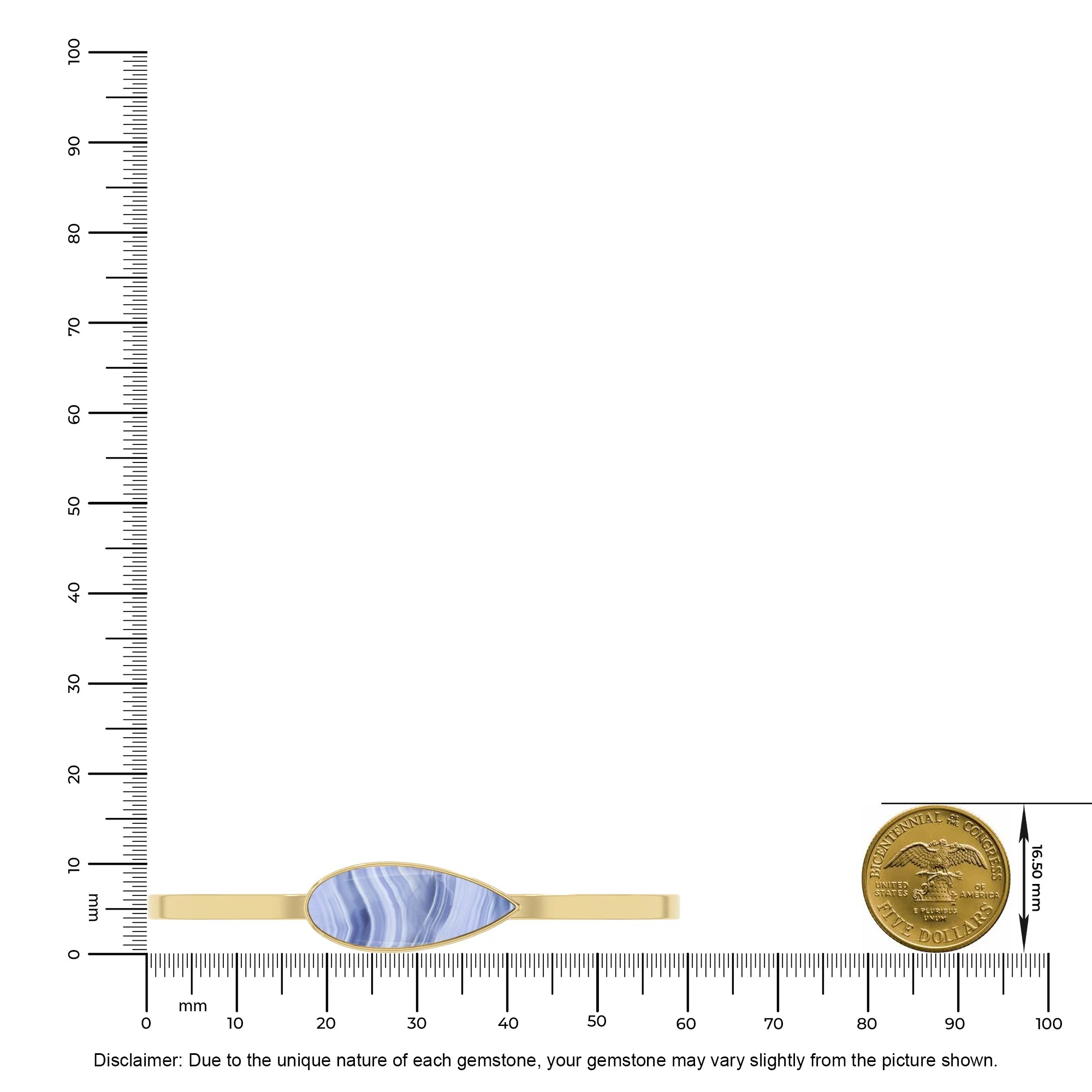 blue lace agate rough bracelet