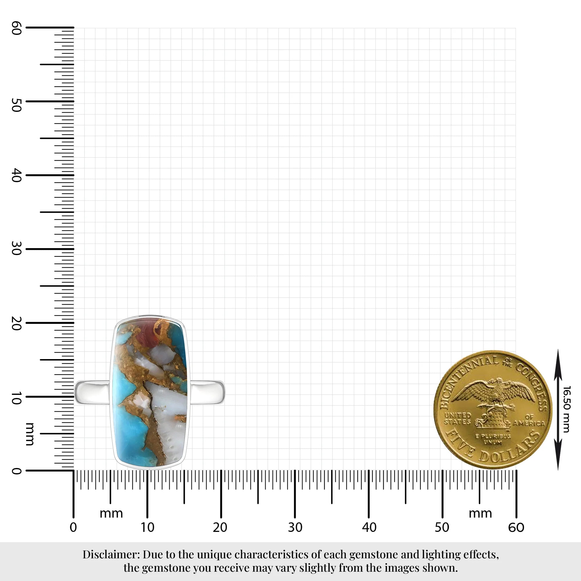spiny-oyster-turquoise bezel-set ring
