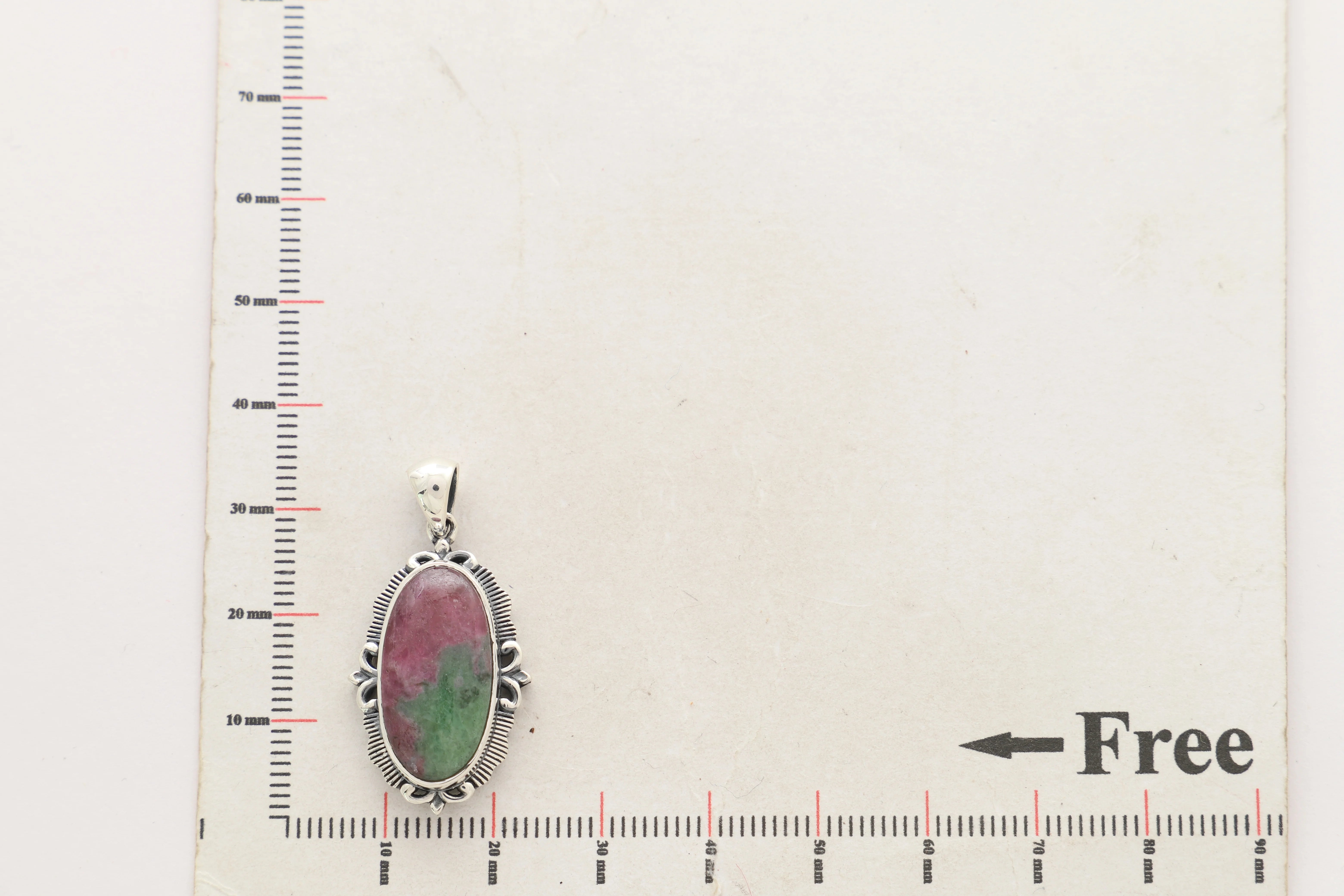 ruby zoisite pendant
