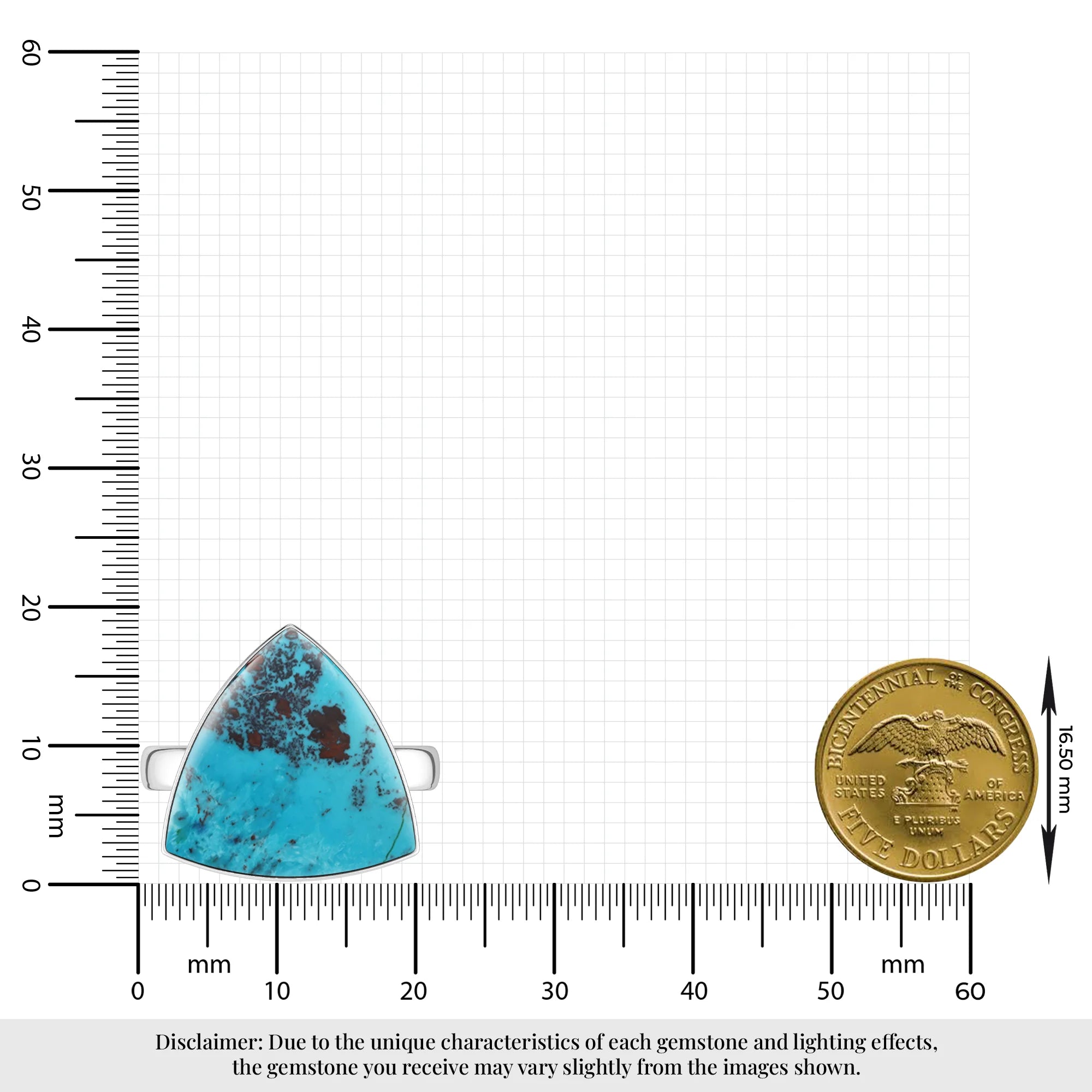 shattuckite bezel-set ring
