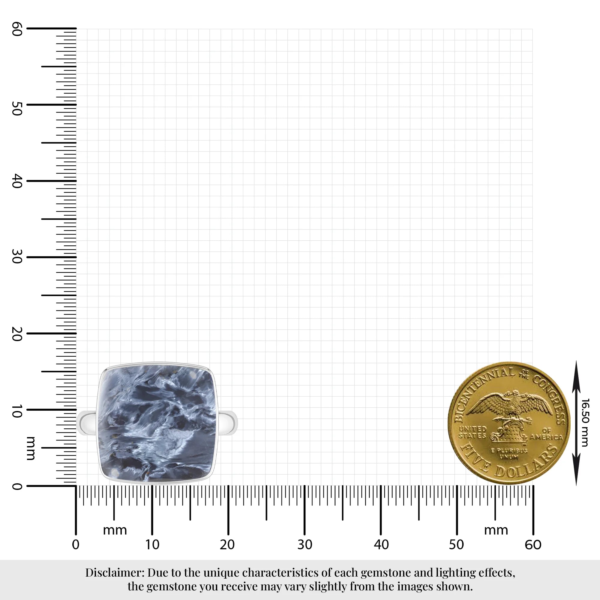 pietersite bezel-set ring