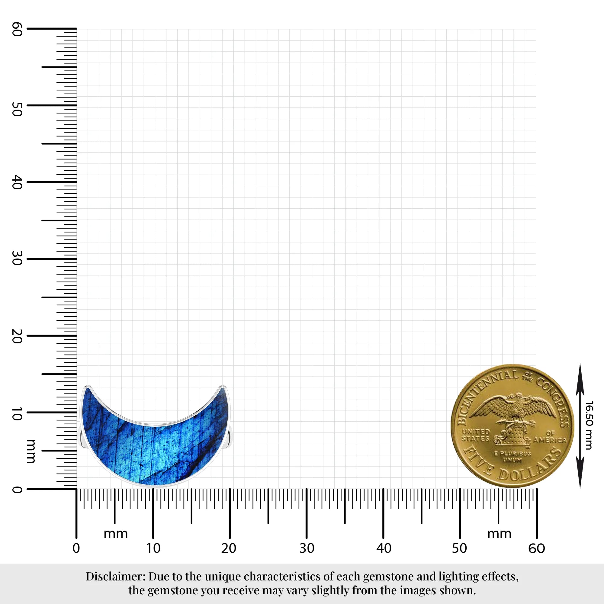 labradorite bezel-set ring