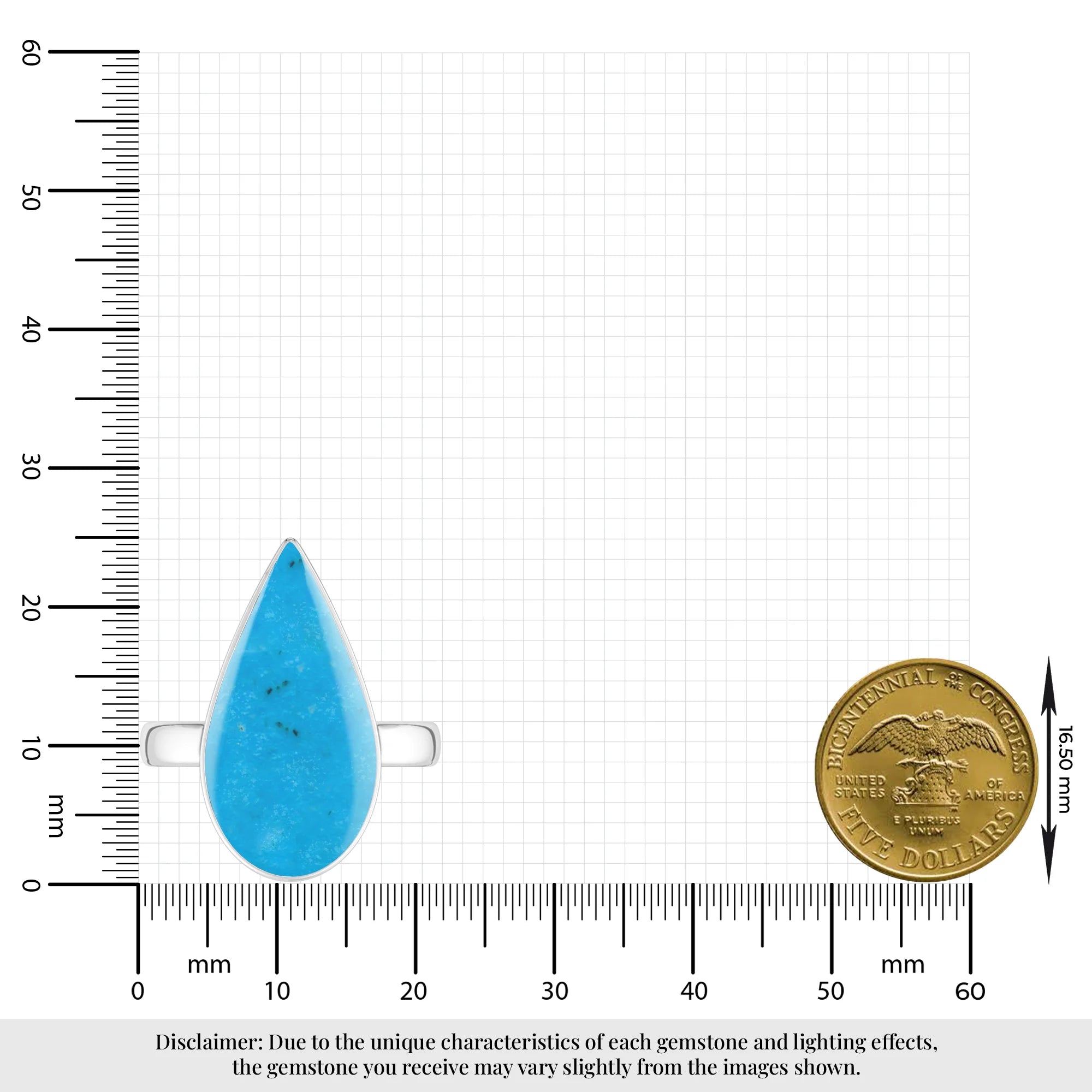 turquoise bezel-set ring