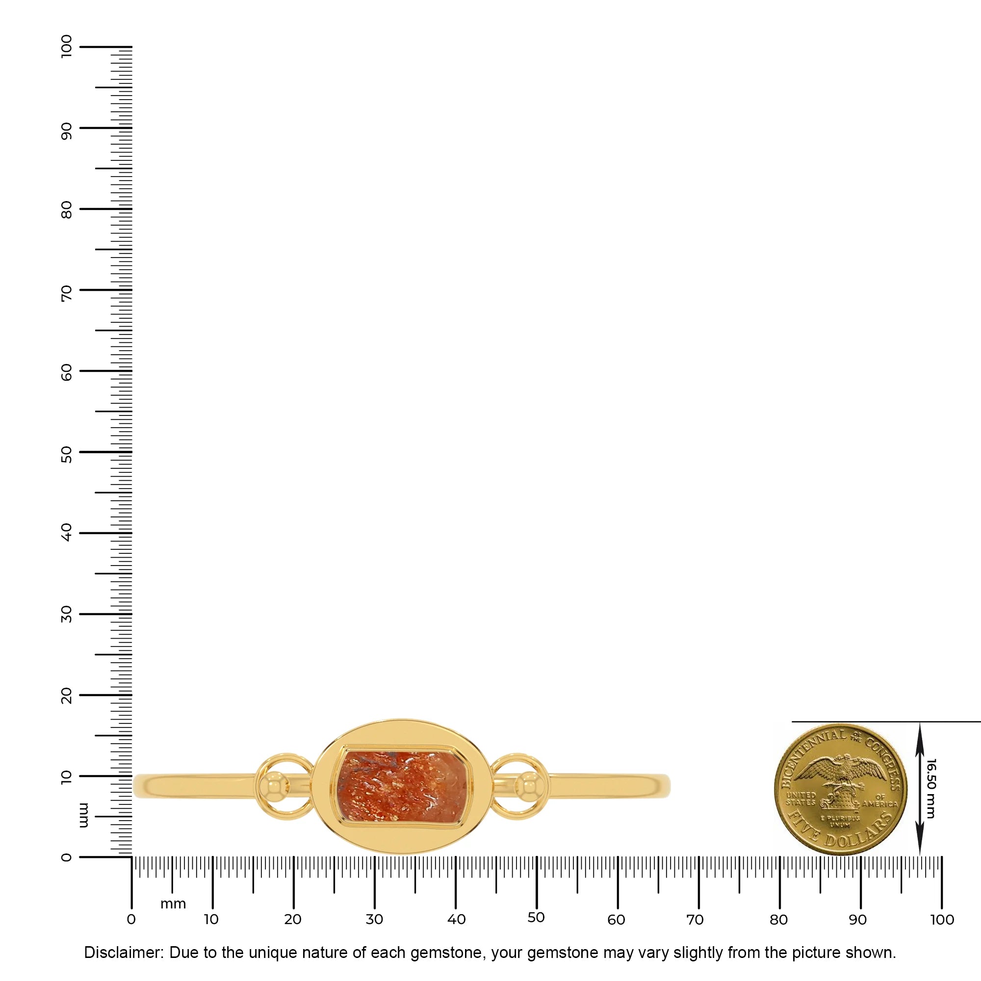 sunstone rough bracelet