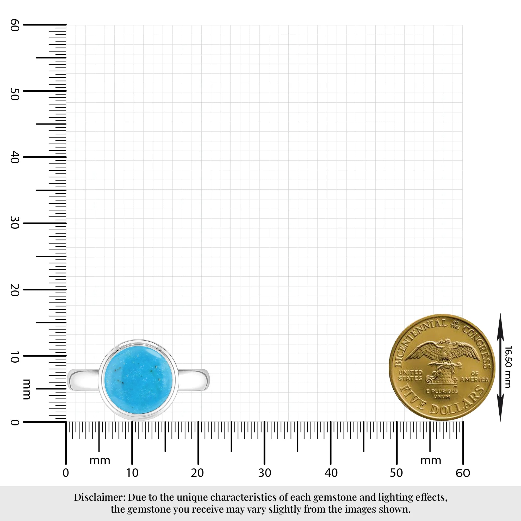 turquoise bezel-set ring