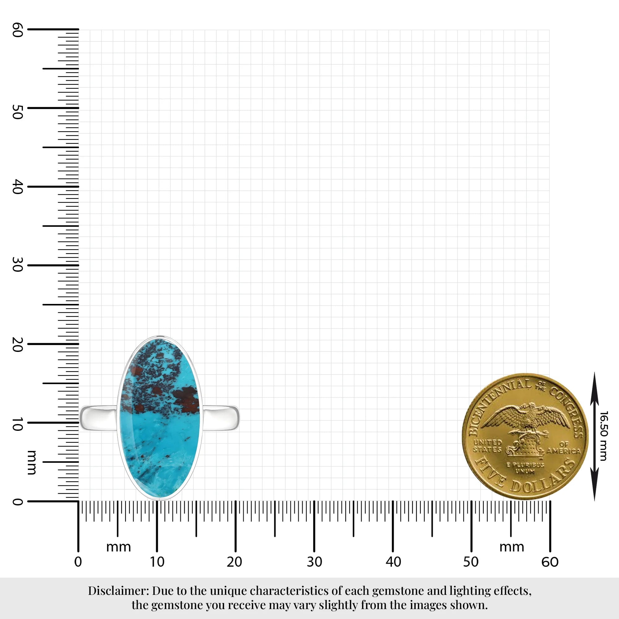 shattuckite bezel-set ring