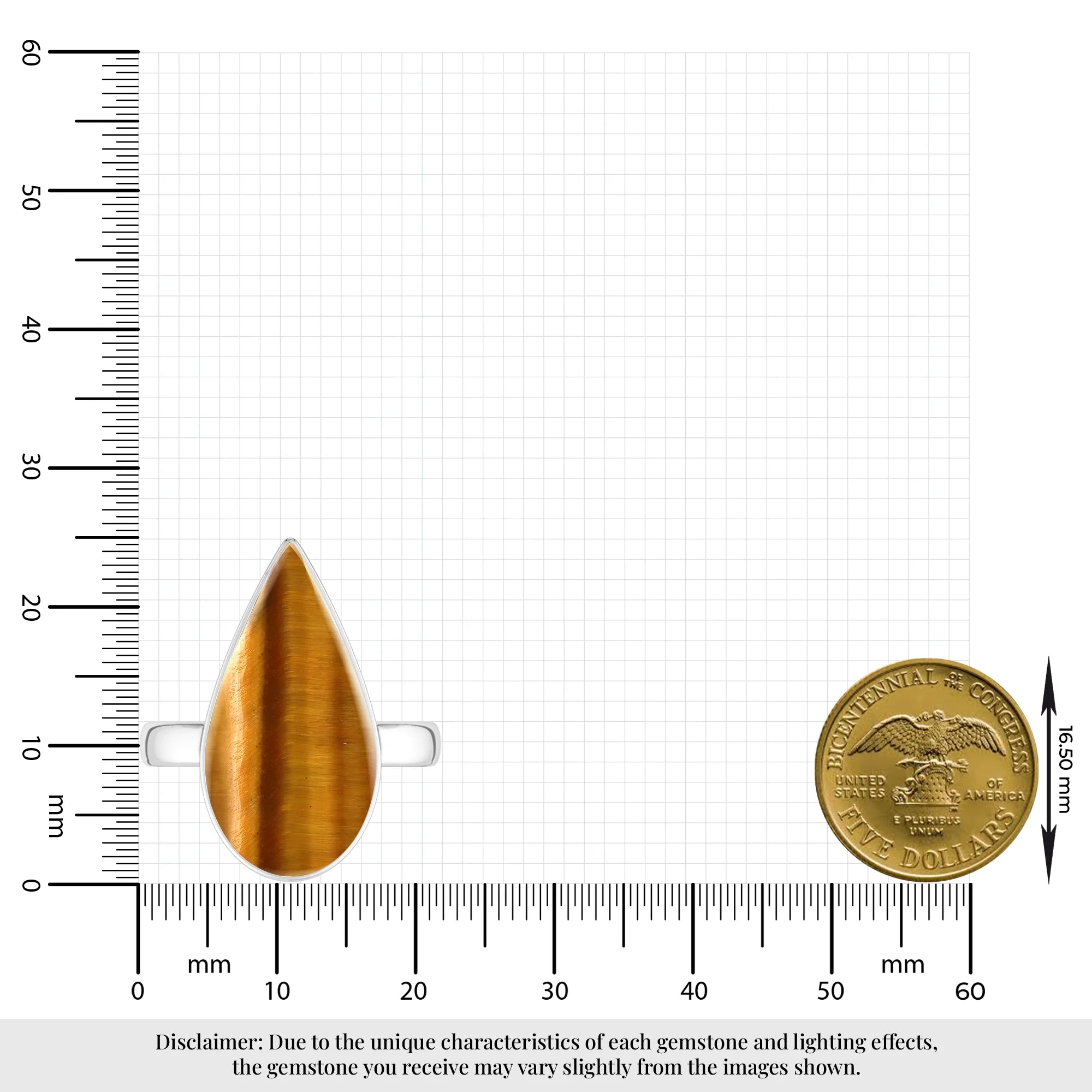 tiger-eye bezel-set ring
