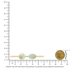Natural Cab Ethiopian Opal Oval-Round Shape Twister Bracelets for Women in 18K Gold Vermeil
