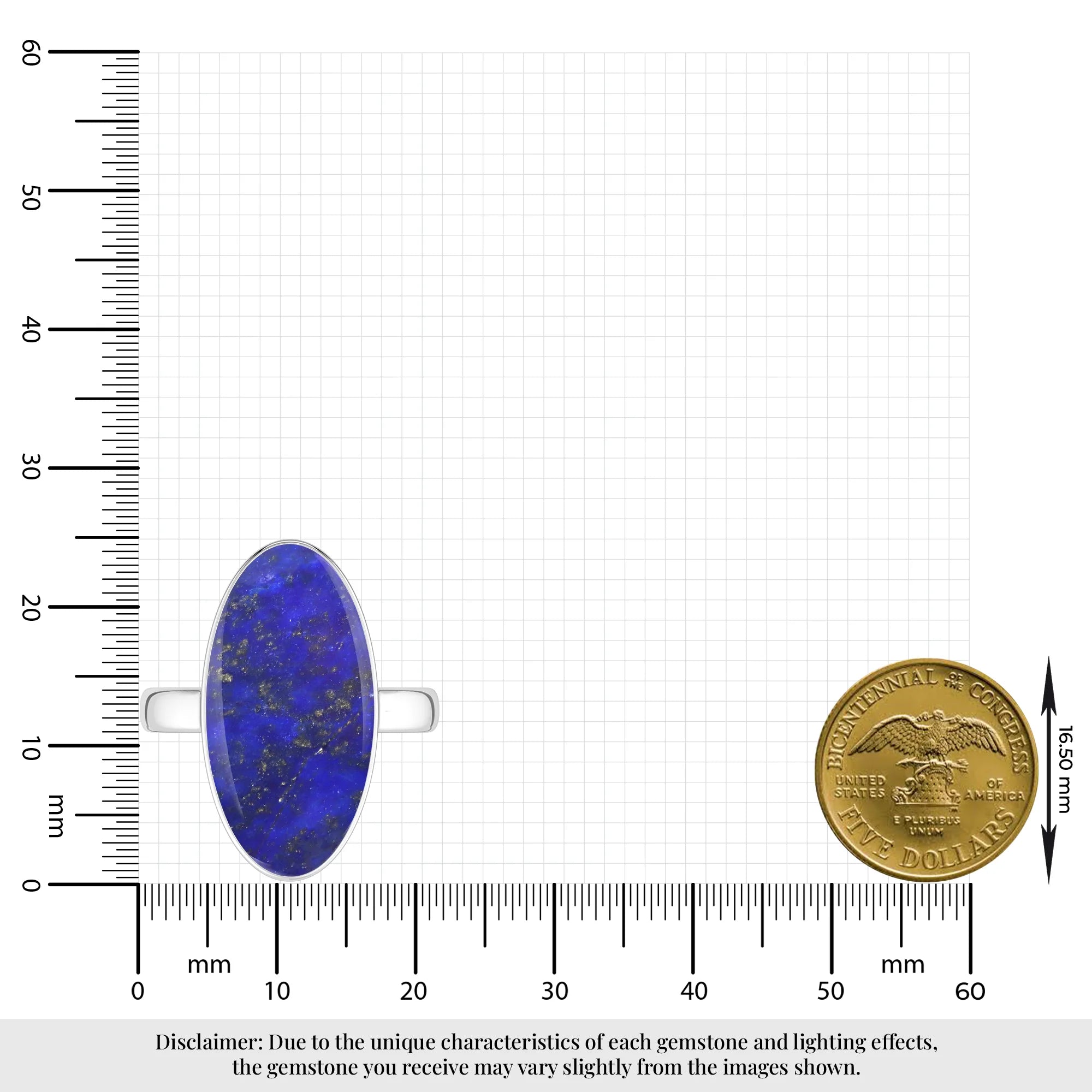 lapis-lazuli bezel-set ring