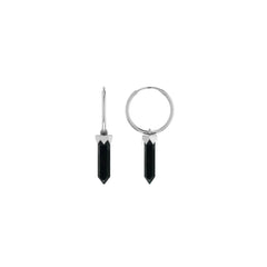 black onyx cut earrings
