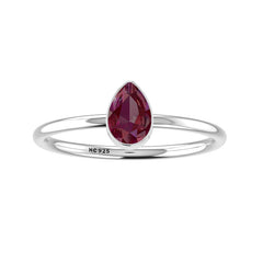 ruby stackable bezel-set ring