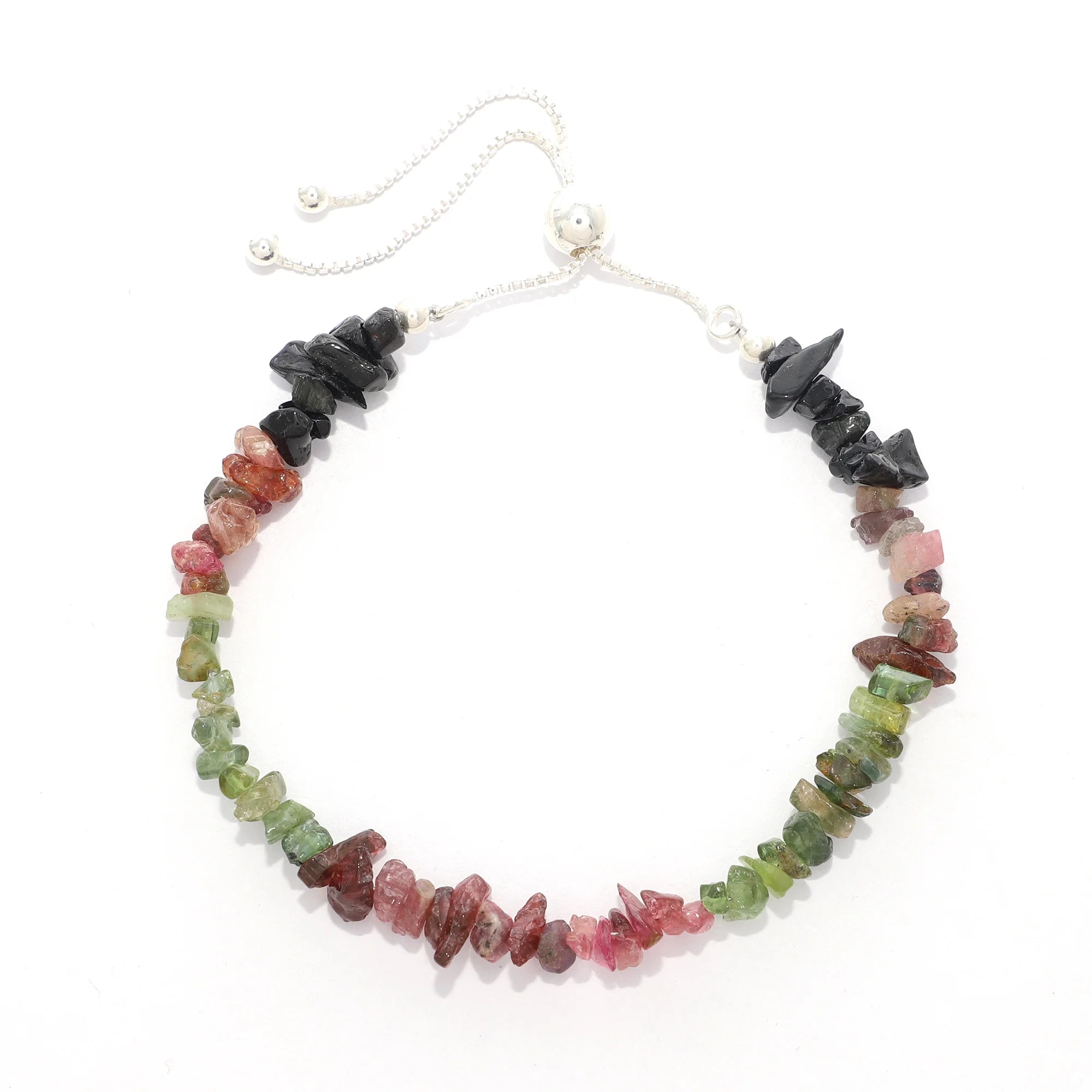 multi tourmaline rough bracelet