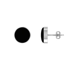 black onyx cab earrings