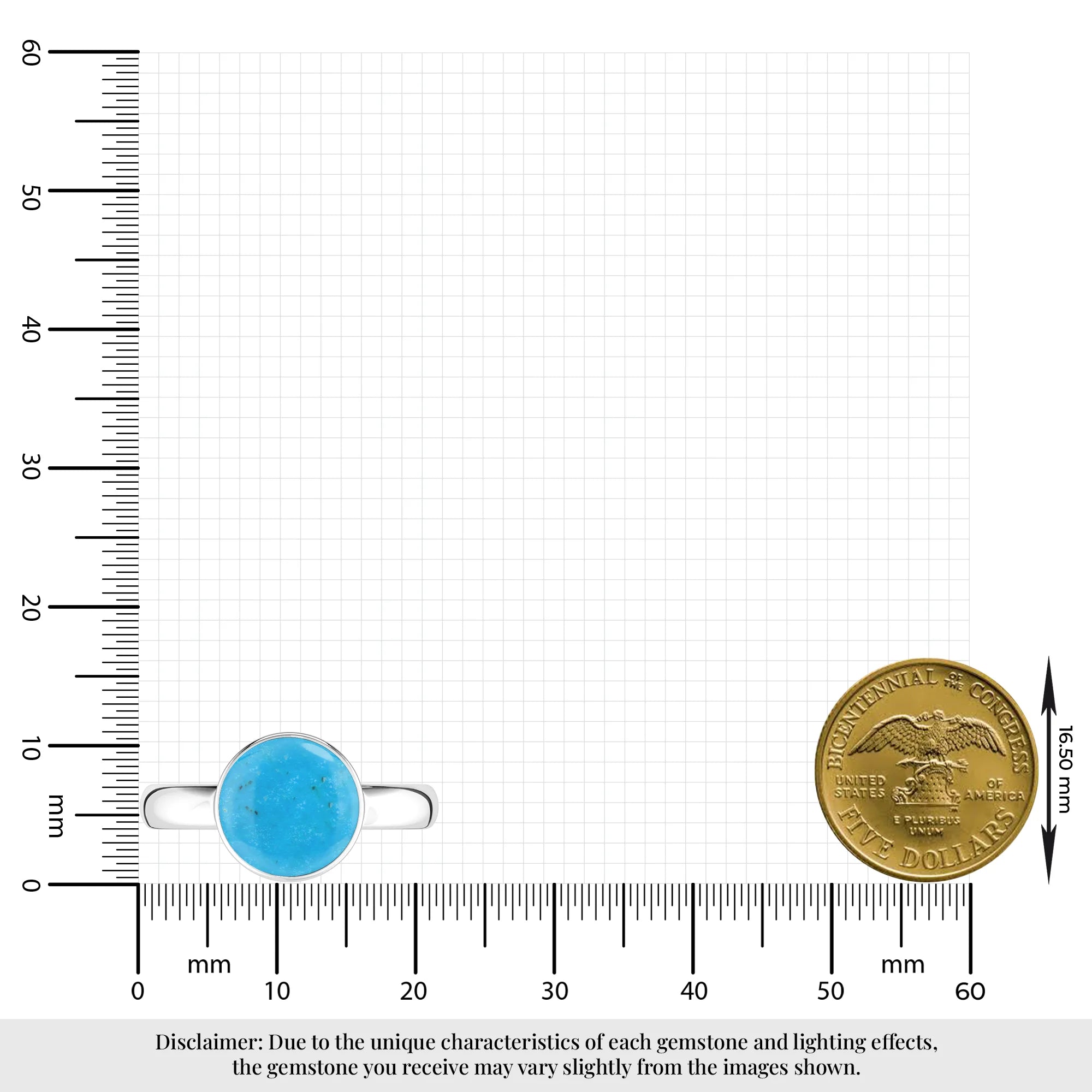 turquoise bezel-set ring