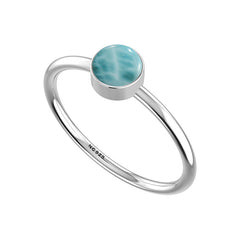 larimar stackable bezel-set ring