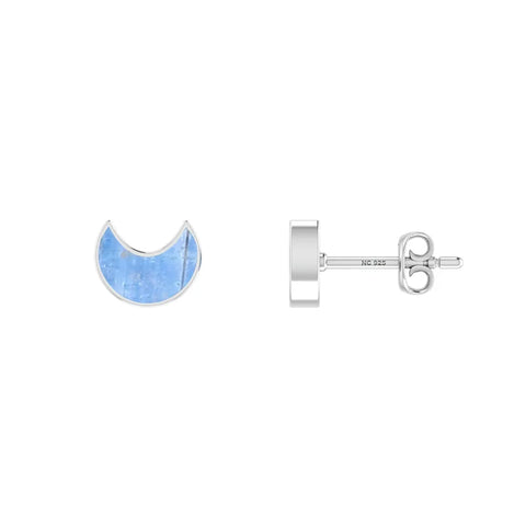 rainbow moonstone slice earrings