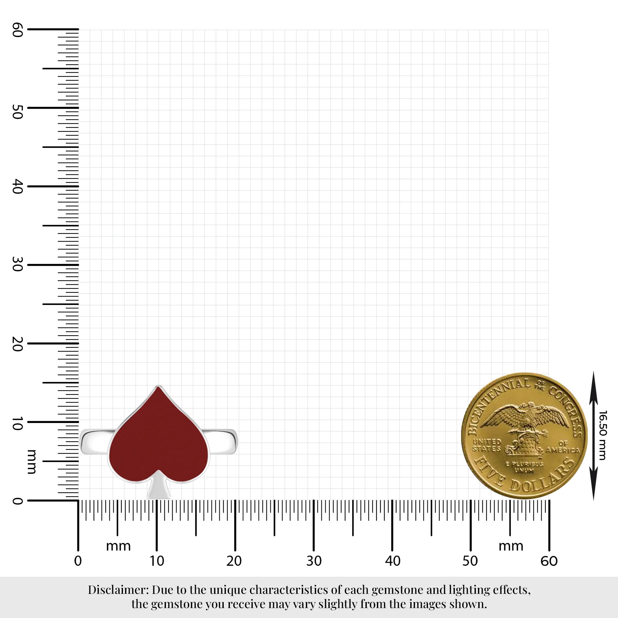 red garnet bezel-set ring