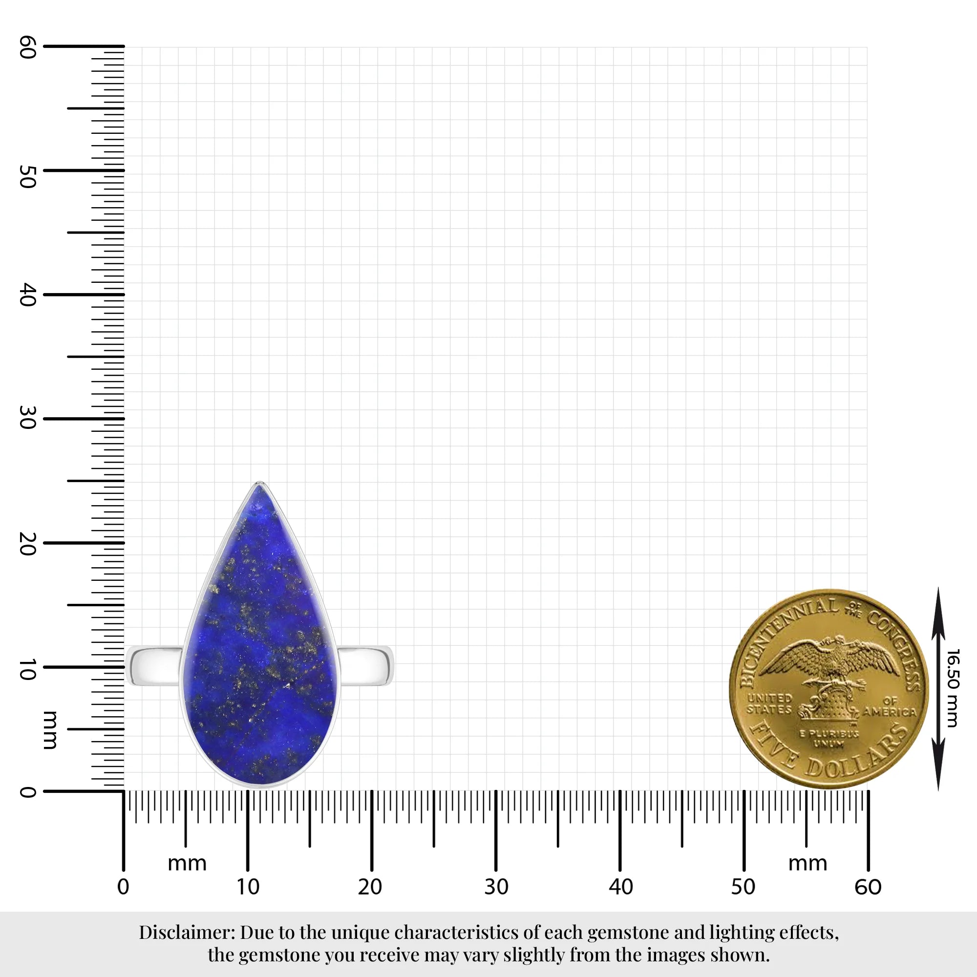 lapis-lazuli bezel-set ring