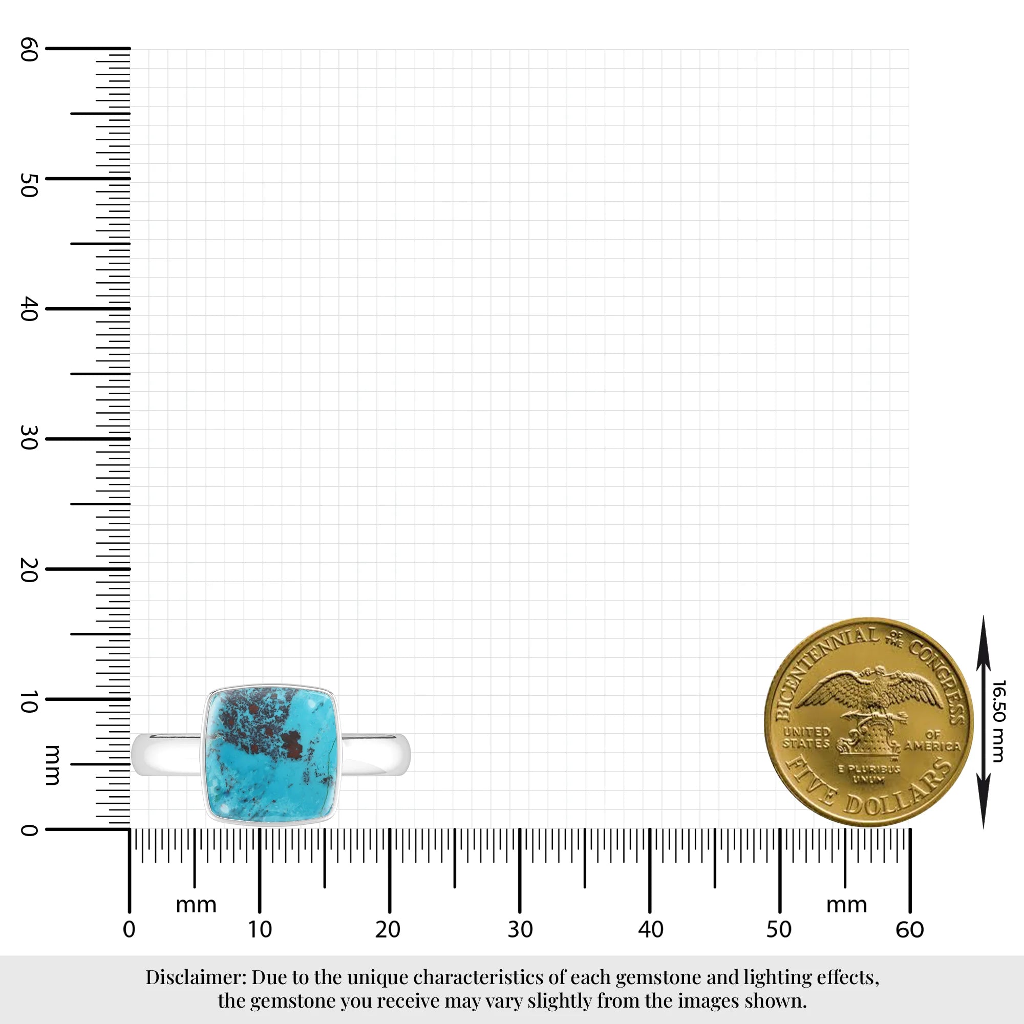 shattuckite bezel-set ring