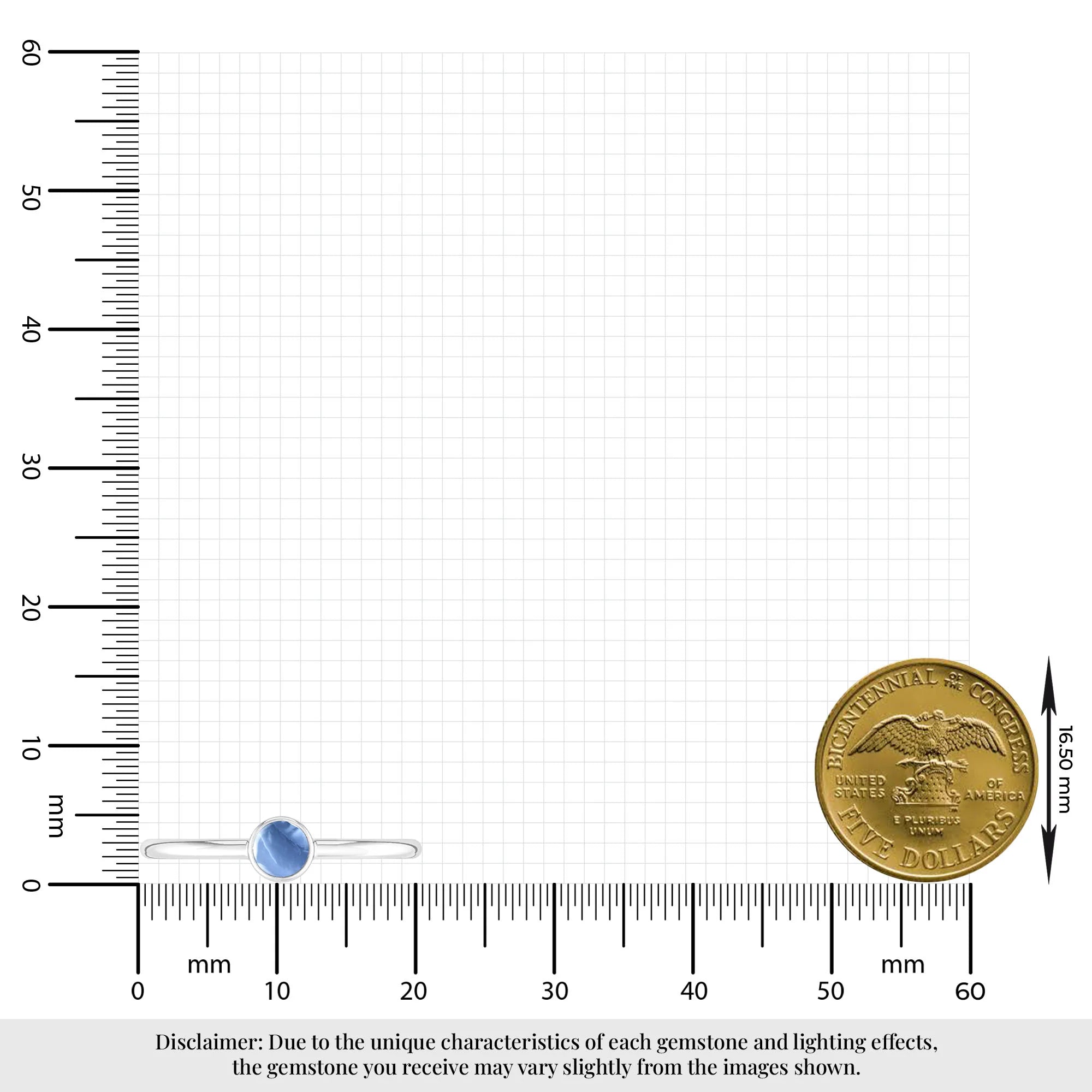 black tourmaline bezel-set ring