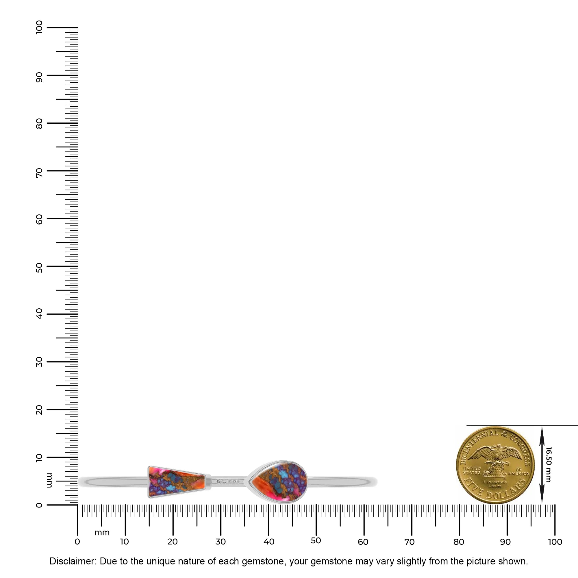 pink spiny oyster cab bracelet