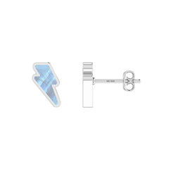 rainbow moonstone slice earrings