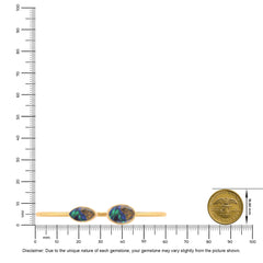 azurite malachite cab bracelet
