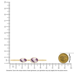 chevron amethyst cab bracelet