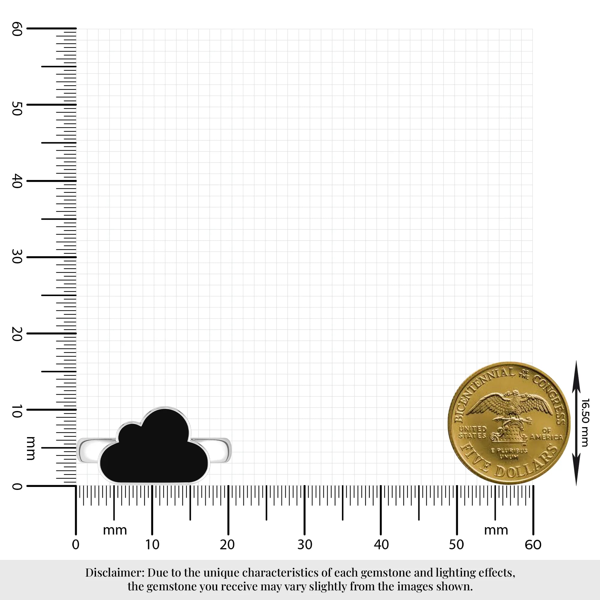 black onyx bezel-set ring