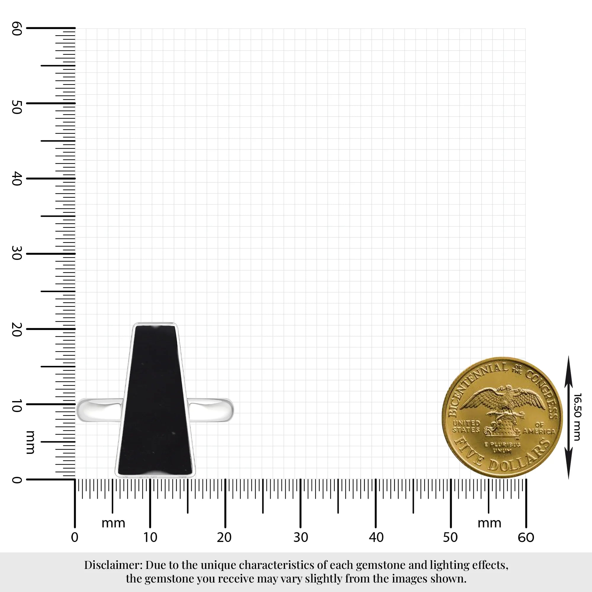 shungite bezel-set ring