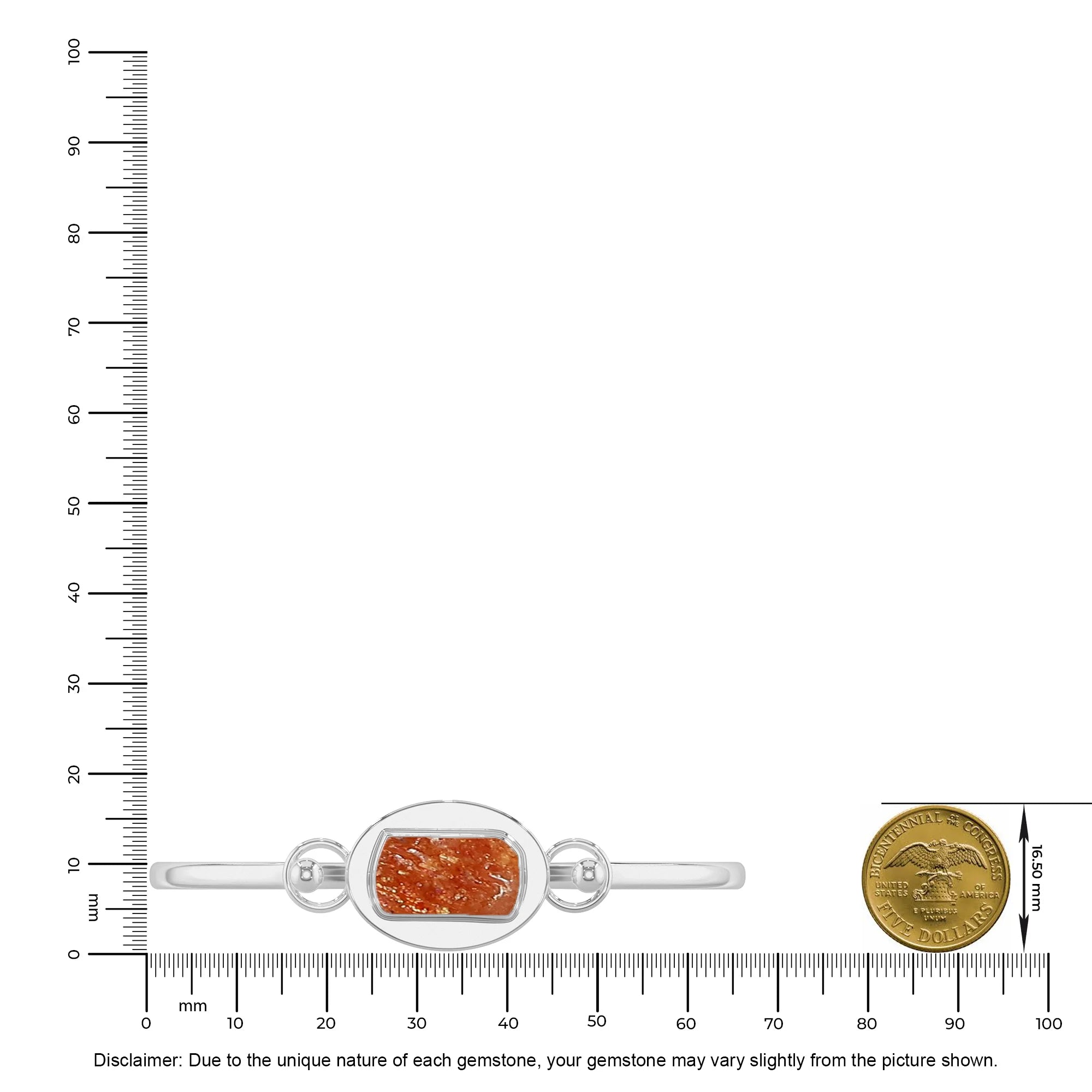 sunstone rough bracelet