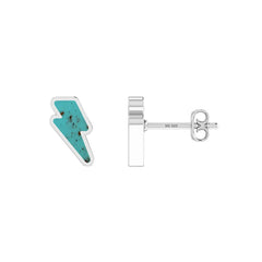 turquoise slice earrings