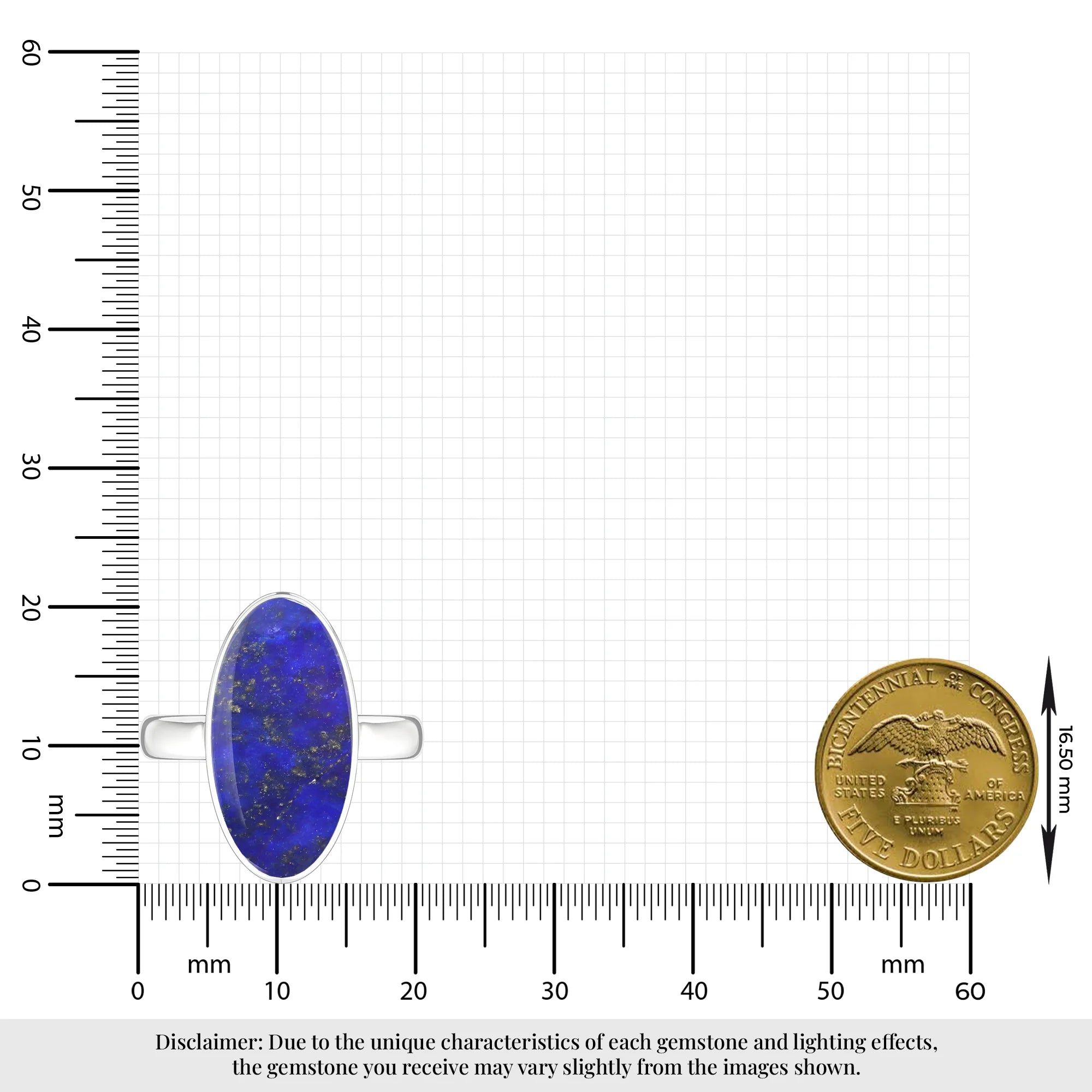 lapis-lazuli bezel-set ring