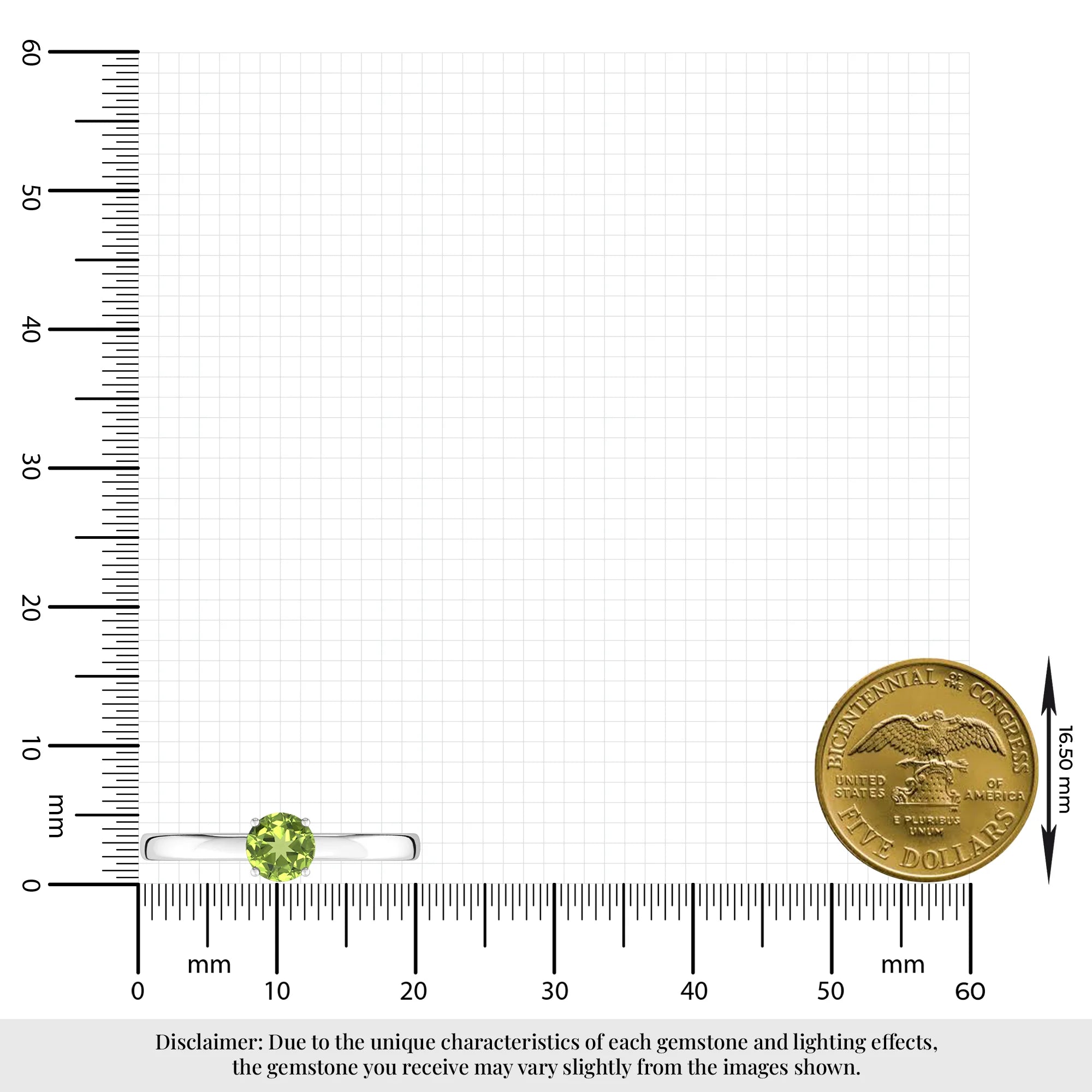 peridot stackable prong-set ring