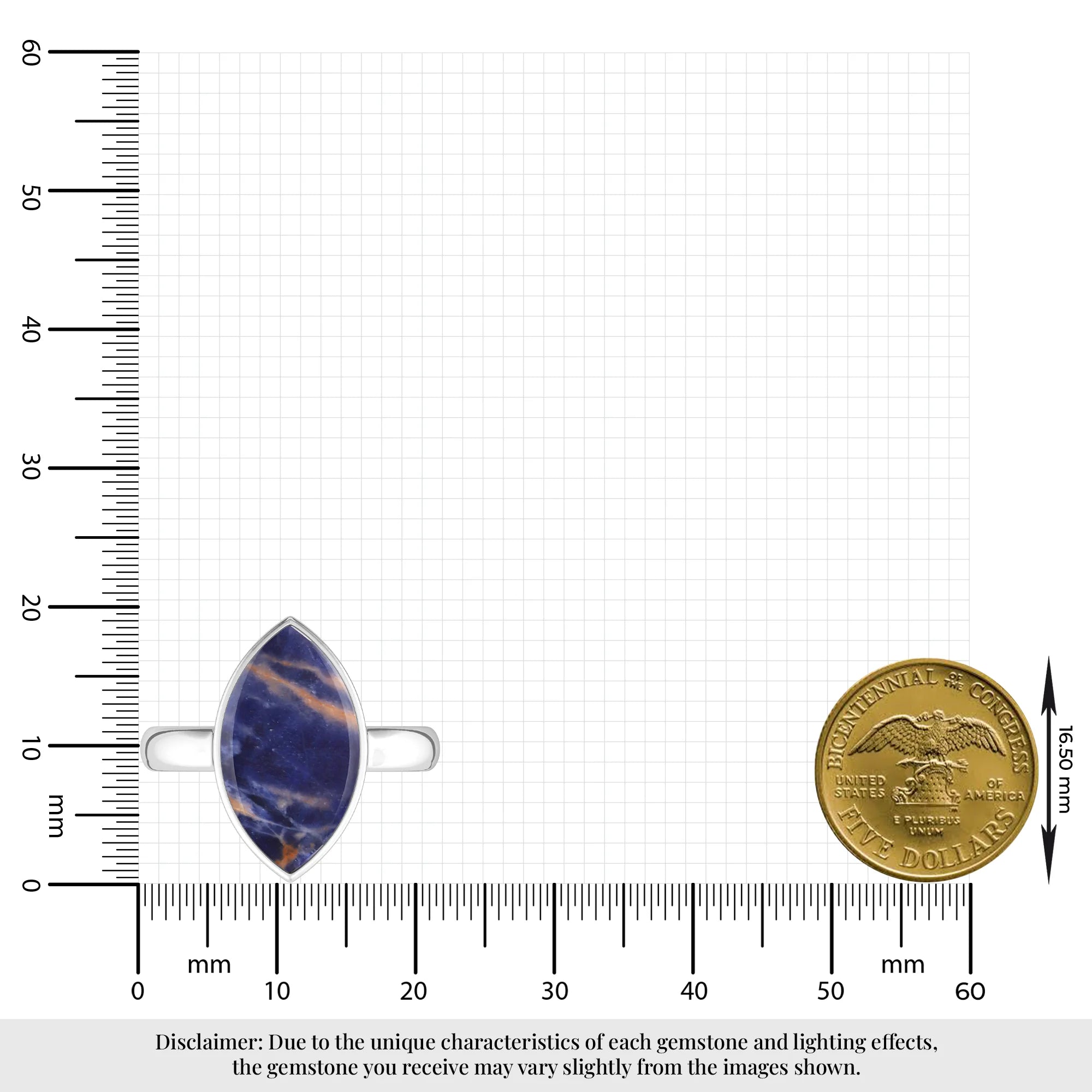 sodalite bezel-set ring