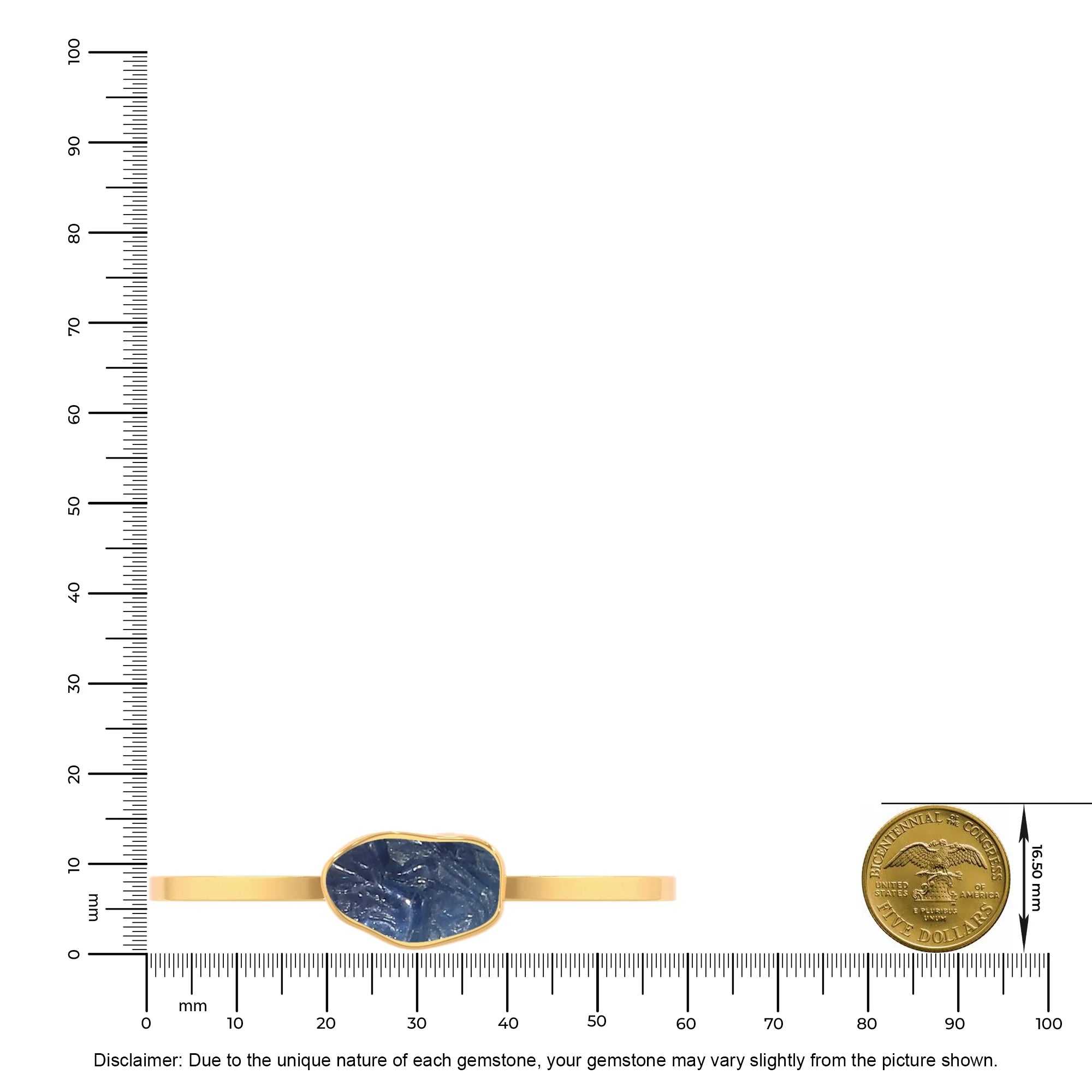 blue sapphire rough bracelet